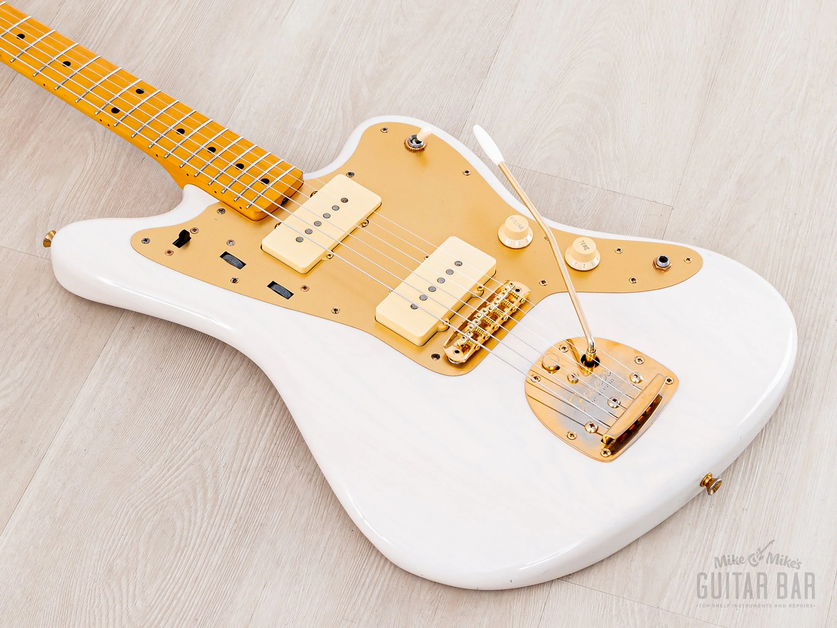 2012 Fender Jazzmaster '58 Vintage Reissue FSR Gold Guard JM66G Blonde w/ Maple Fretboard, 1 of 30 Japan MIJ - Image 10
