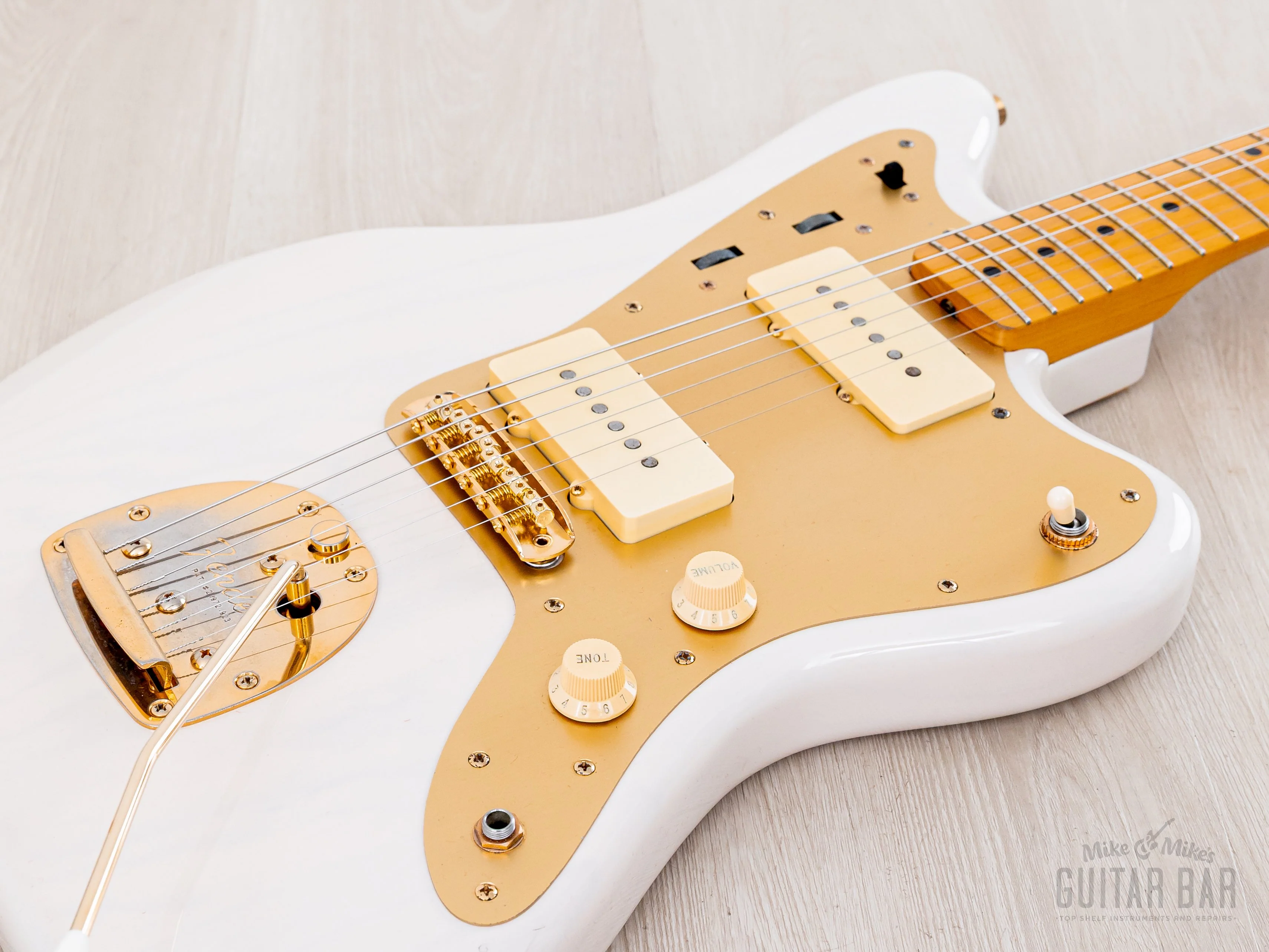 2012 Fender Jazzmaster '58 Vintage Reissue FSR Gold Guard JM66G Blonde w/ Maple Fretboard, 1 of 30 Japan MIJ - Image 6