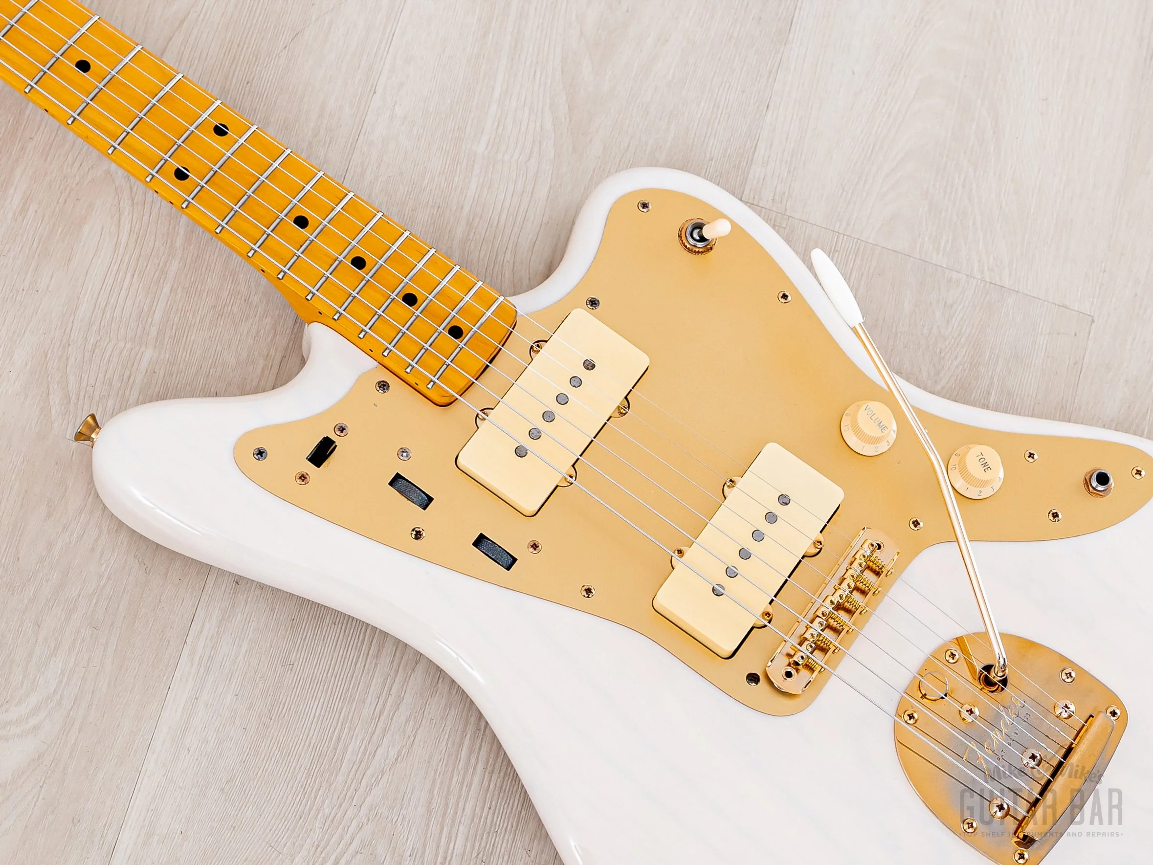 2012 Fender Jazzmaster '58 Vintage Reissue FSR Gold Guard JM66G Blonde w/ Maple Fretboard, 1 of 30 Japan MIJ - Image 7