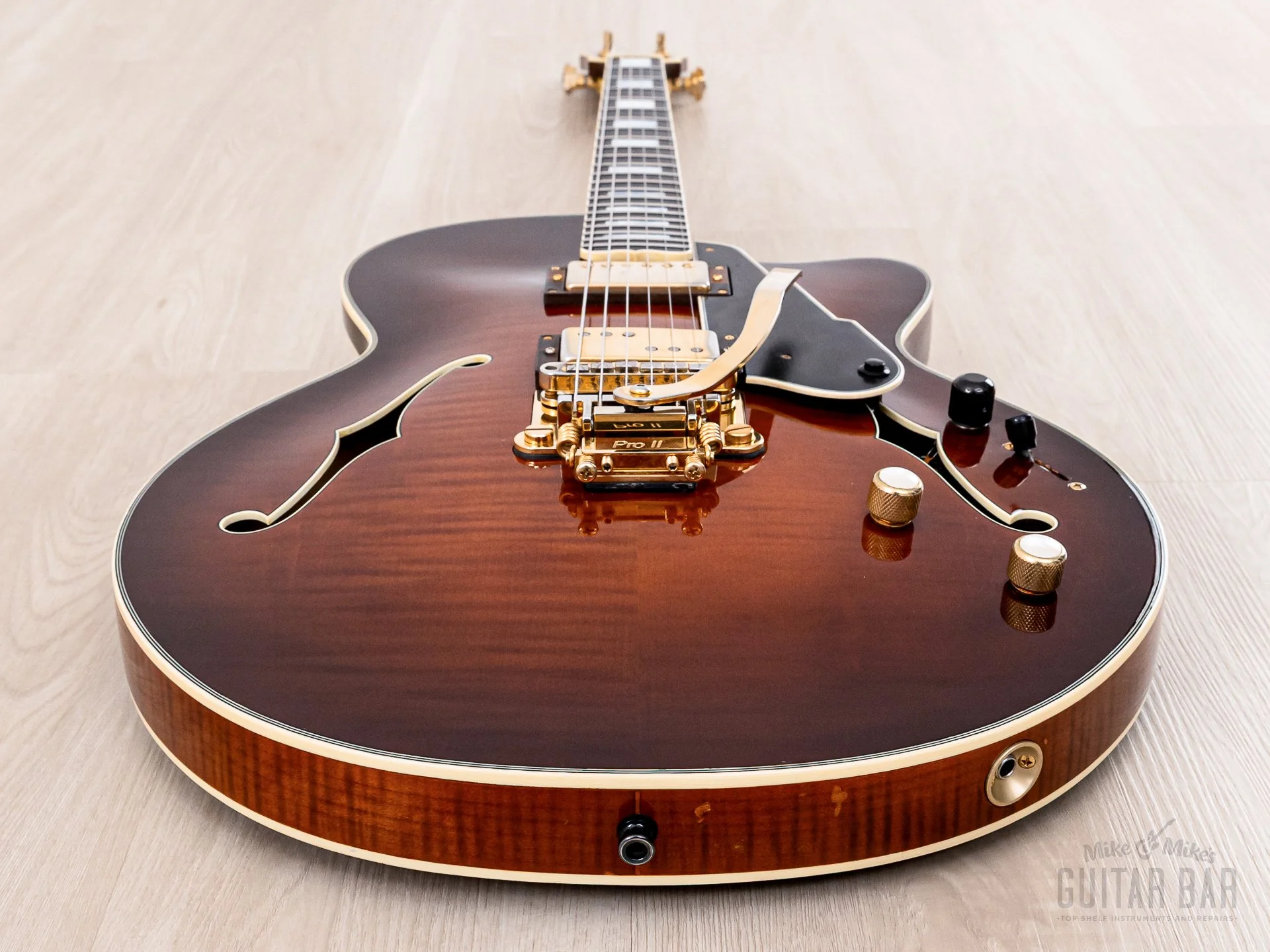 2012 Koll New Rose Custom One-Off Semi-Hollow Electric Guitar Sunburst w/ Case - Image 11