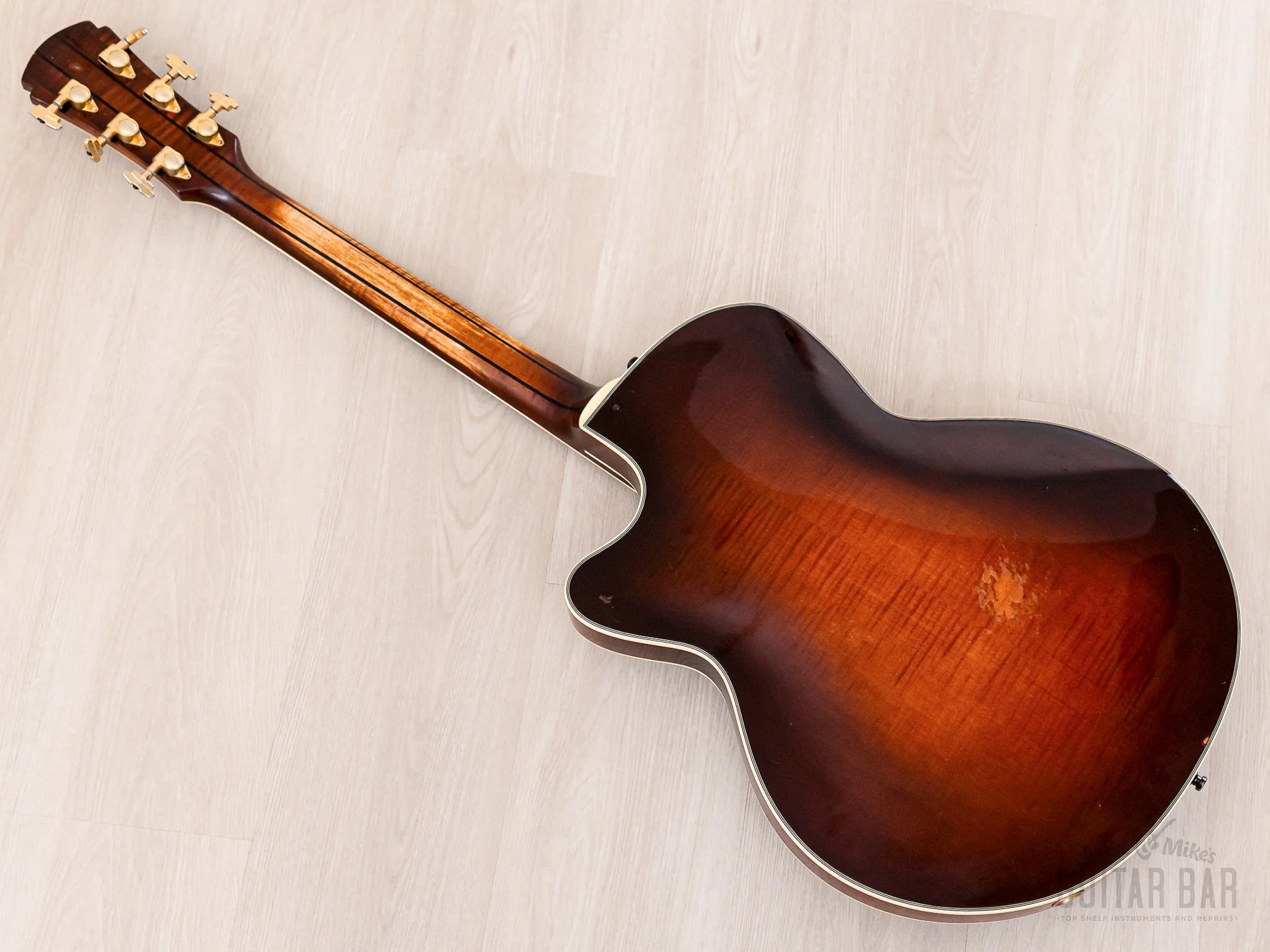 2012 Koll New Rose Custom One-Off Semi-Hollow Electric Guitar Sunburst w/ Case - Image 13