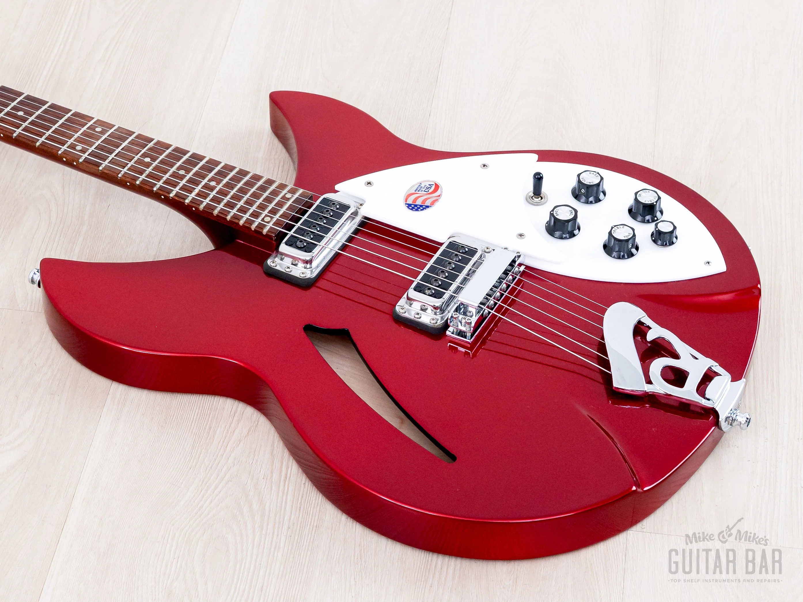 2012 Rickenbacker 330 Semi-Hollow Electric Guitar Ruby Red, Near-Mint w/ Case - Image 10