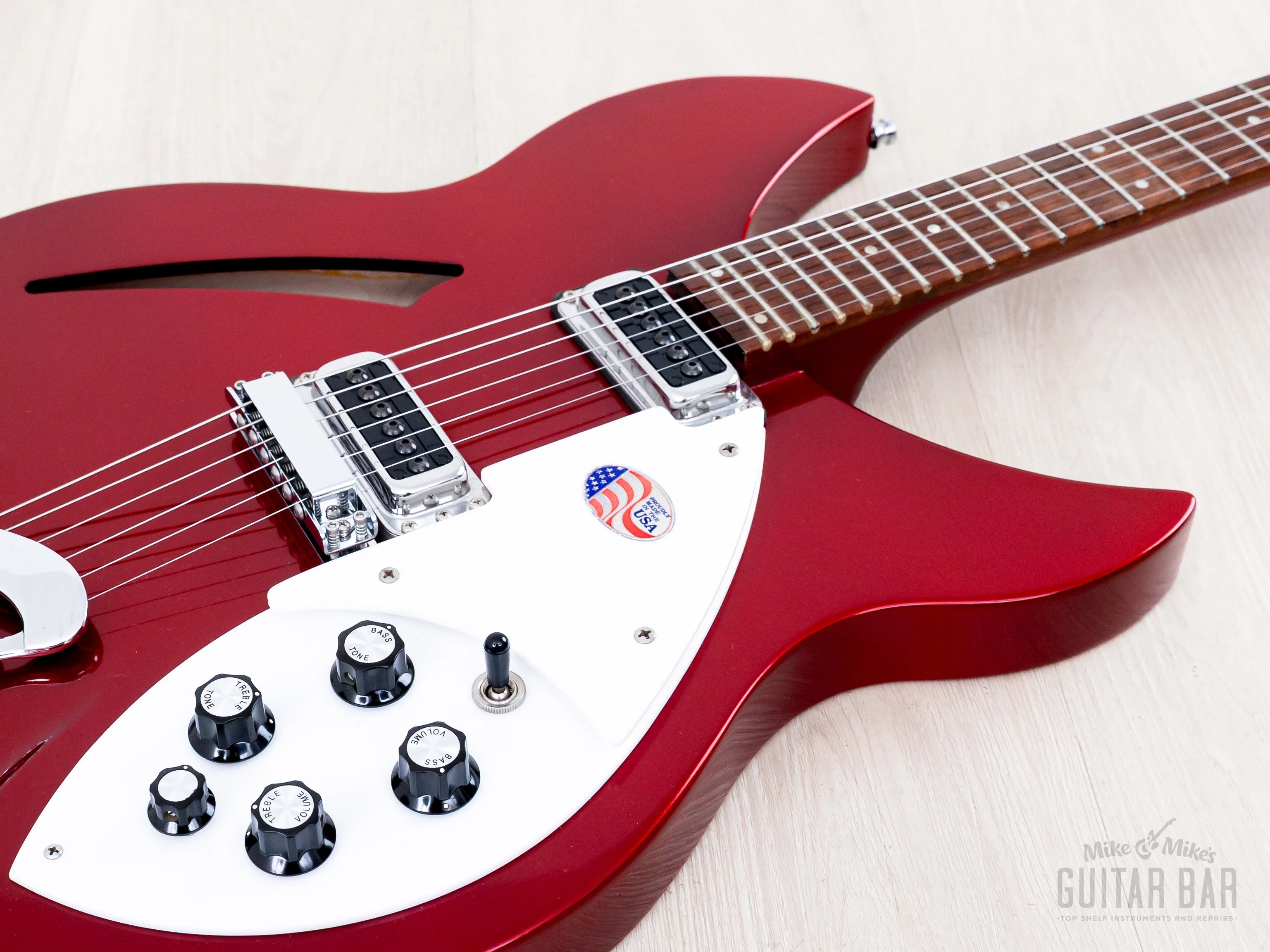 2012 Rickenbacker 330 Semi-Hollow Electric Guitar Ruby Red, Near-Mint w/ Case - Image 6