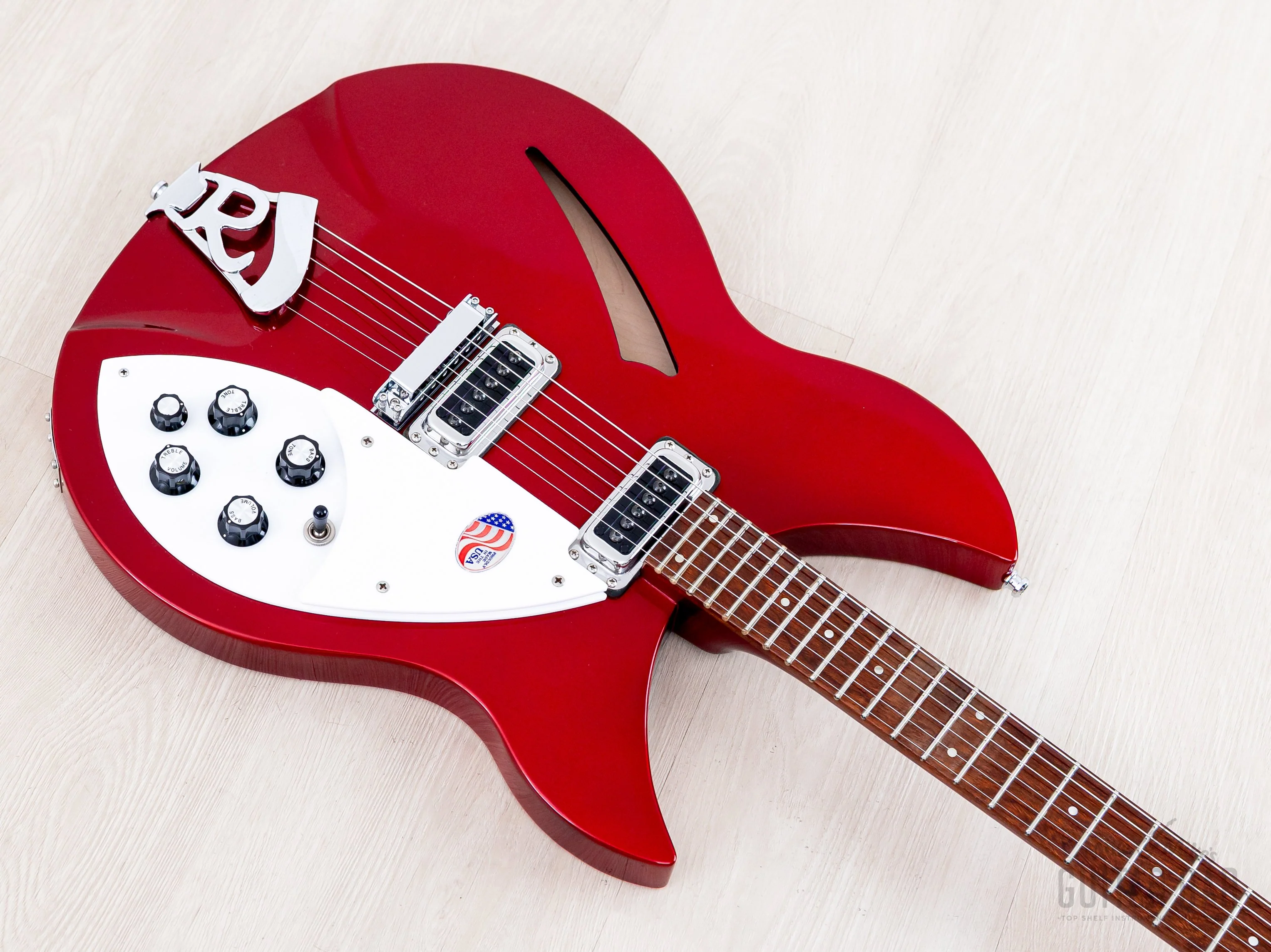 2012 Rickenbacker 330 Semi-Hollow Electric Guitar Ruby Red, Near-Mint w/ Case - Image 9