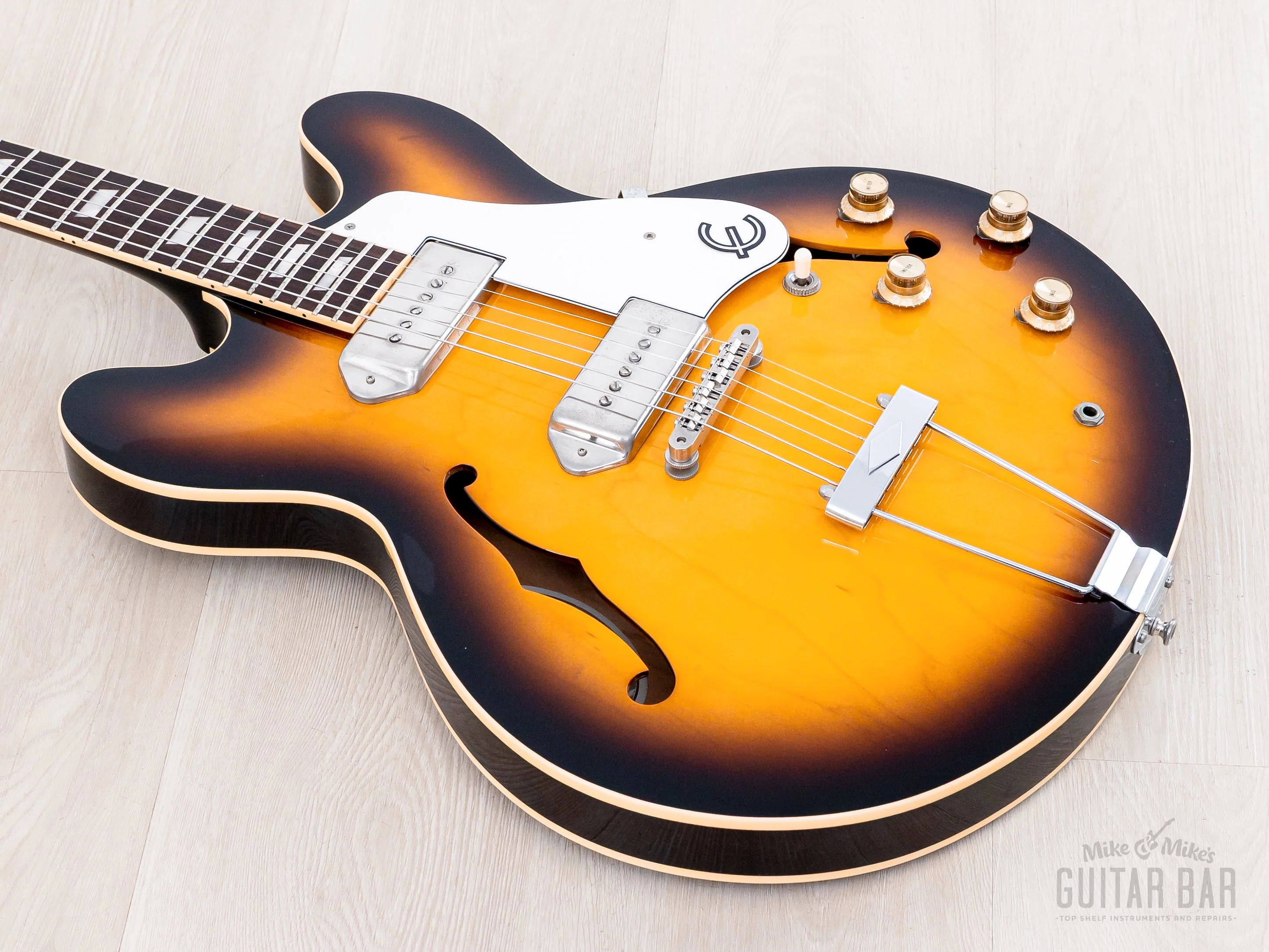 2013 Epiphone Elitist 1965 Casino Sunburst, Near-Mint w/ Case, Hangtags & Gibson P-90s, Japan - Image 10