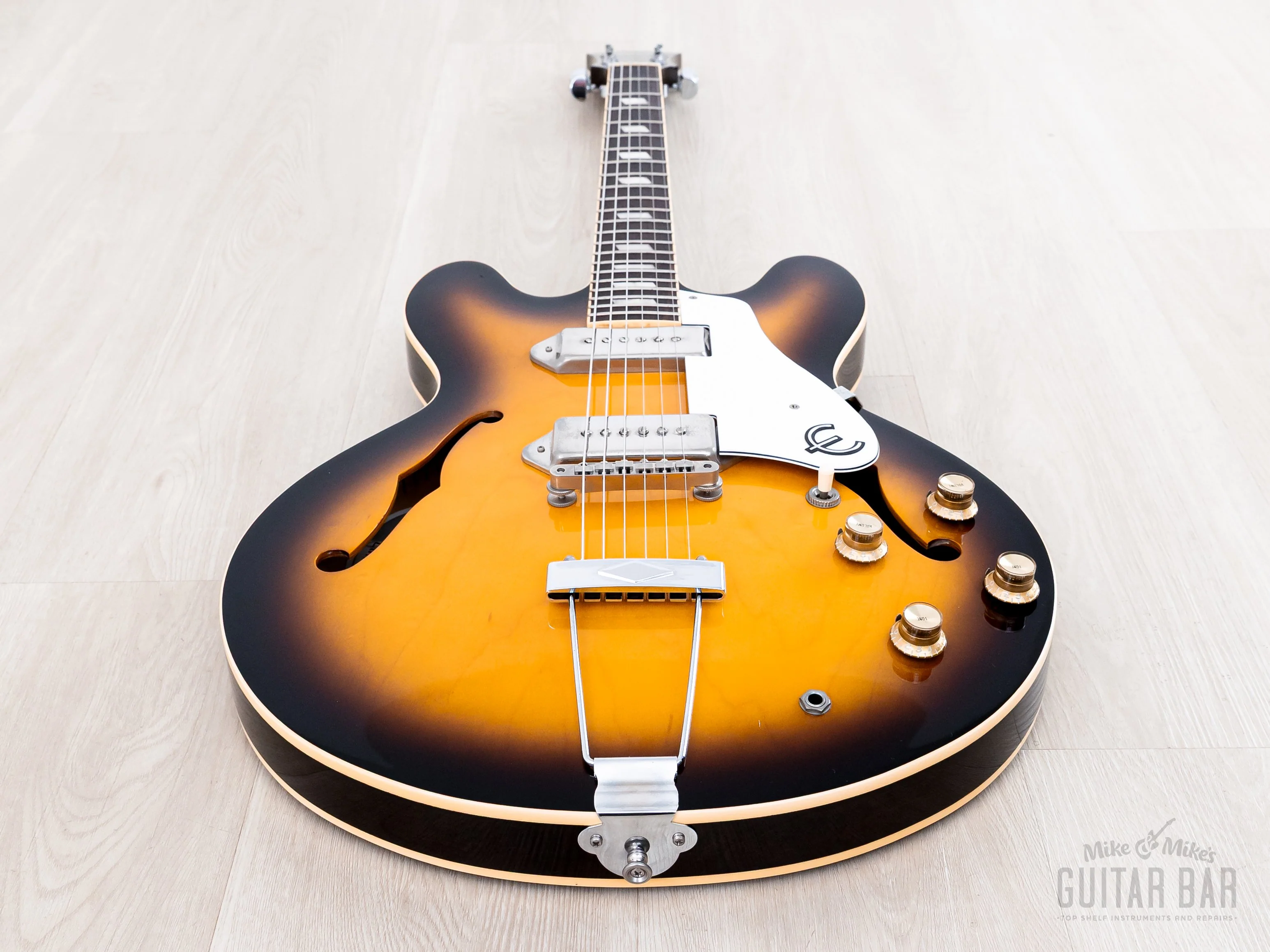 2013 Epiphone Elitist 1965 Casino Sunburst, Near-Mint w/ Case, Hangtags & Gibson P-90s, Japan - Image 11