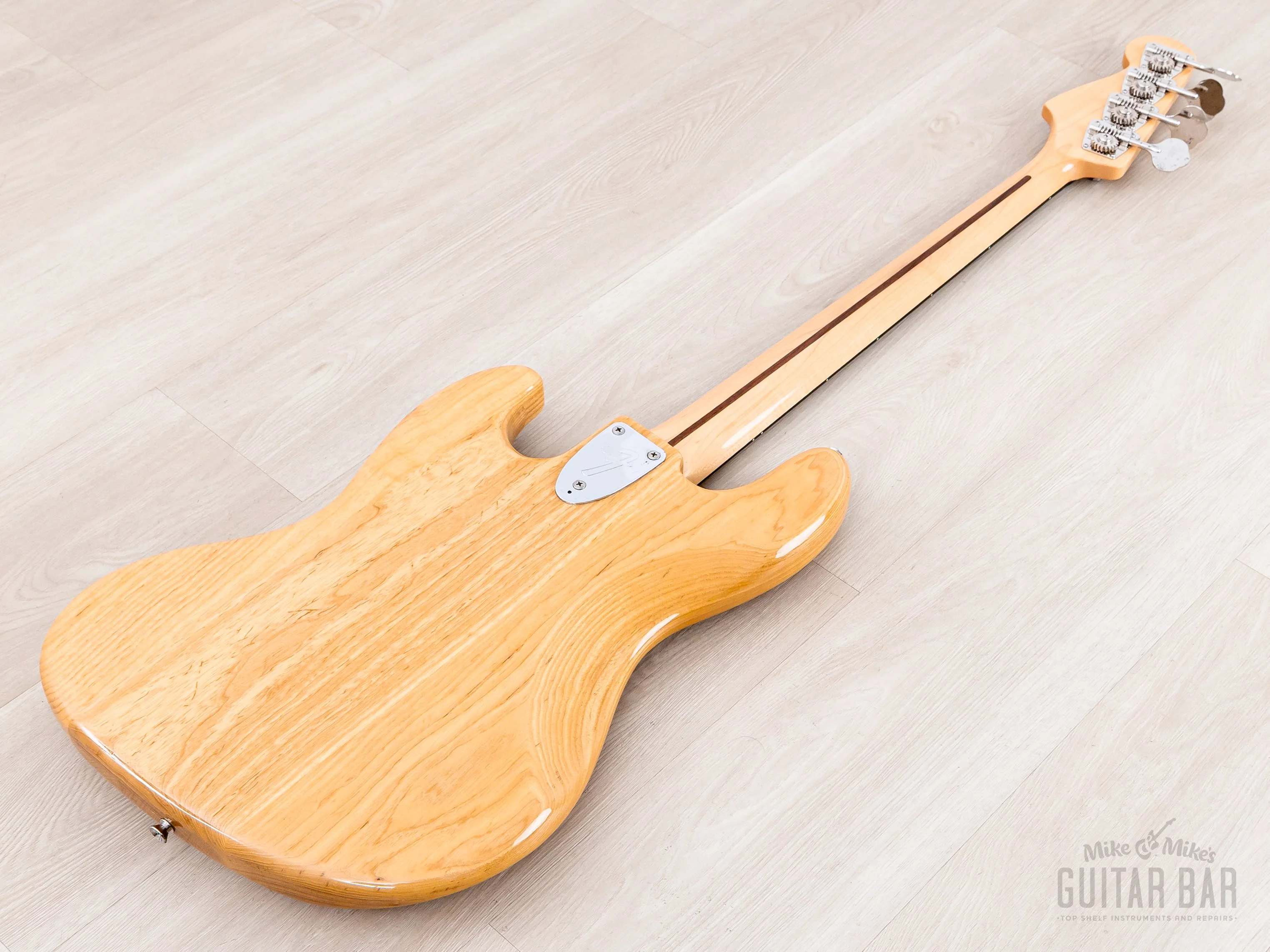 2013 Fender Jazz Bass '75 Vintage Reissue JB75 Natural Non-Catalog w/ Black Blocks + Binding, Japan MIJ - Image 14