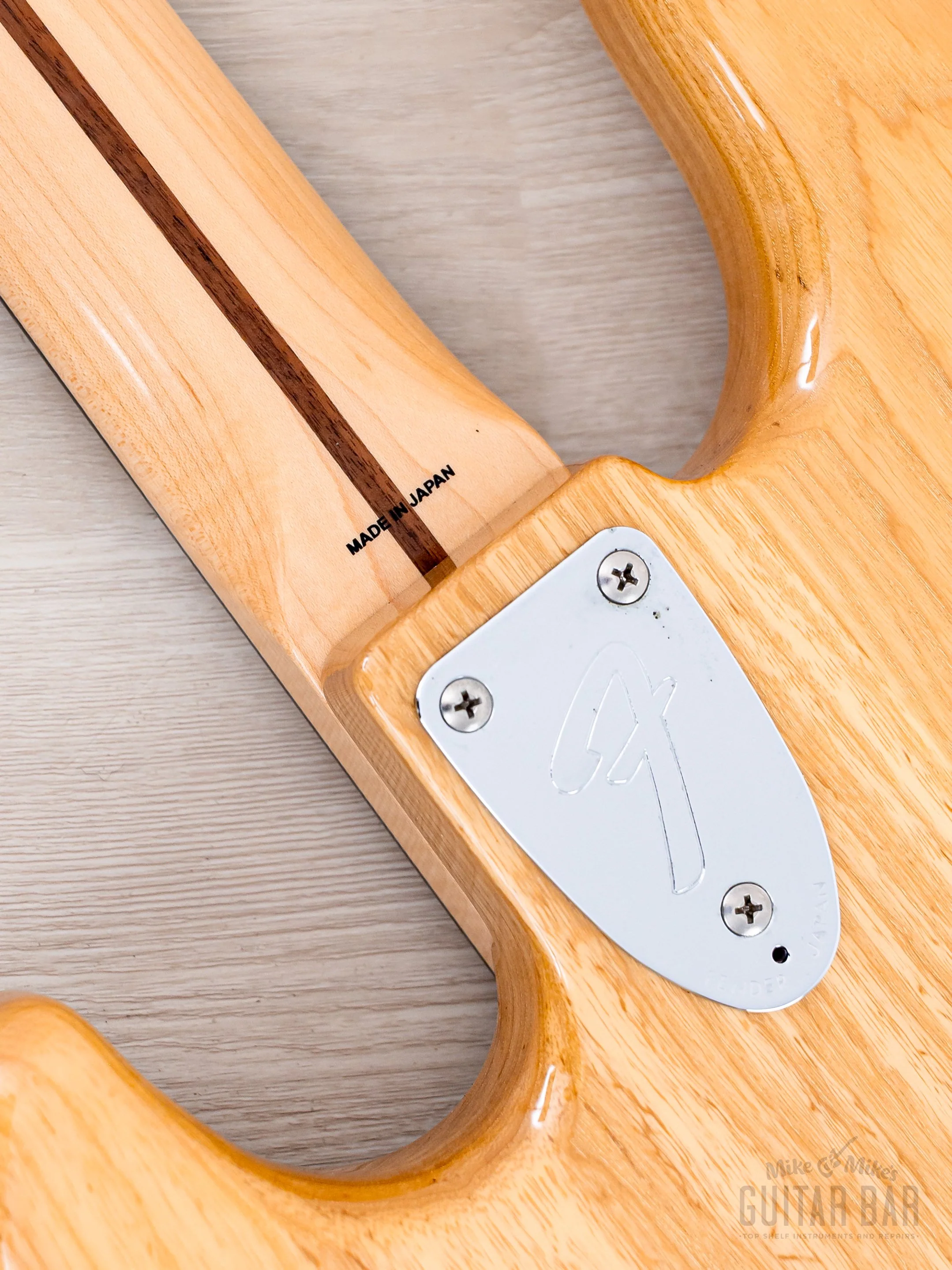 2013 Fender Jazz Bass '75 Vintage Reissue JB75 Natural Non-Catalog w/ Black Blocks + Binding, Japan MIJ - Image 16