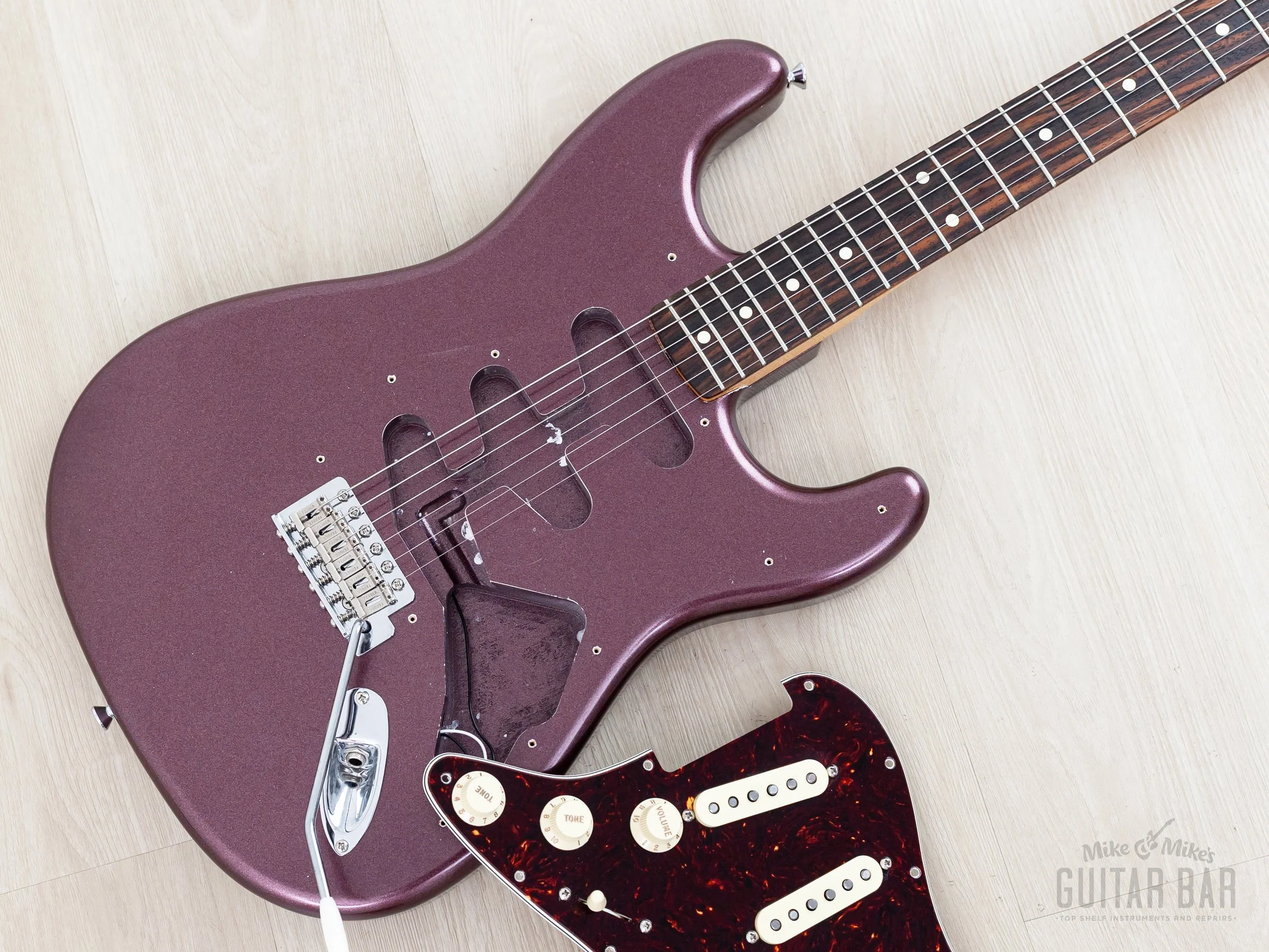 2013 Fender + MJT Stratocaster Partscaster Classic 60s Neck & Burgundy Mist Lacquer Body w/ Case - Image 22