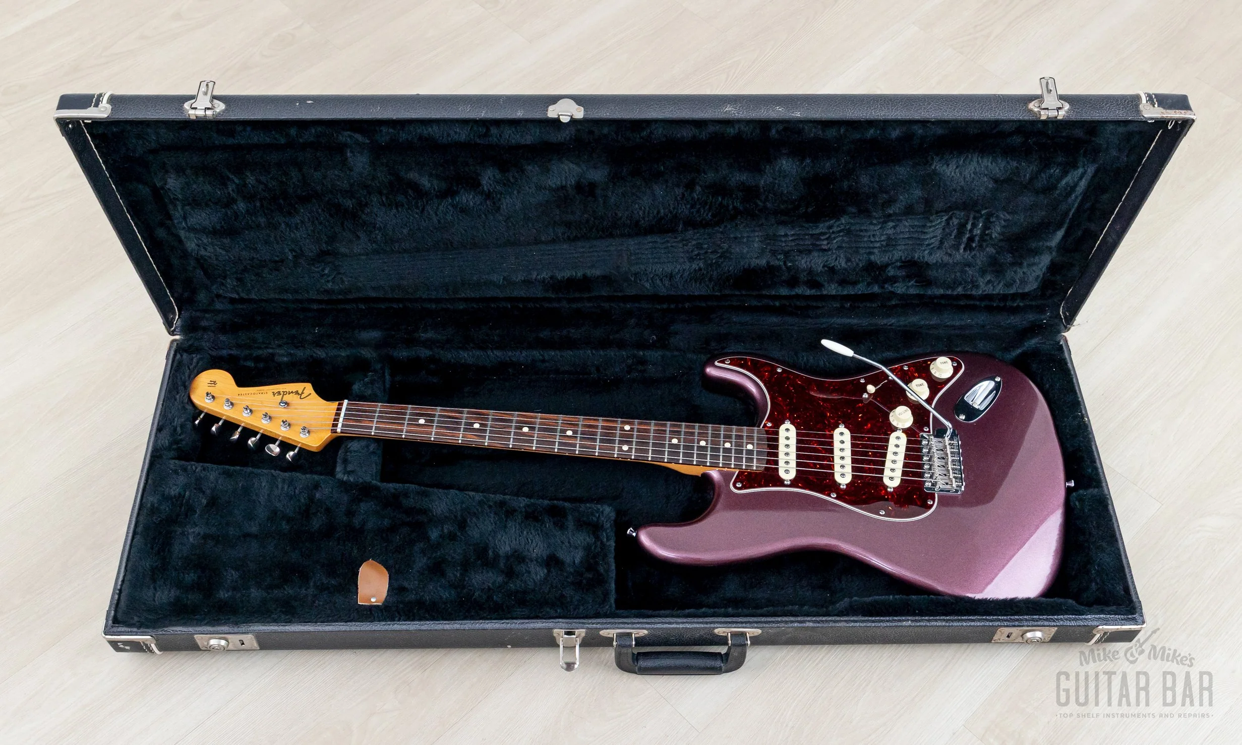 2013 Fender + MJT Stratocaster Partscaster Classic 60s Neck & Burgundy Mist Lacquer Body w/ Case - Image 23