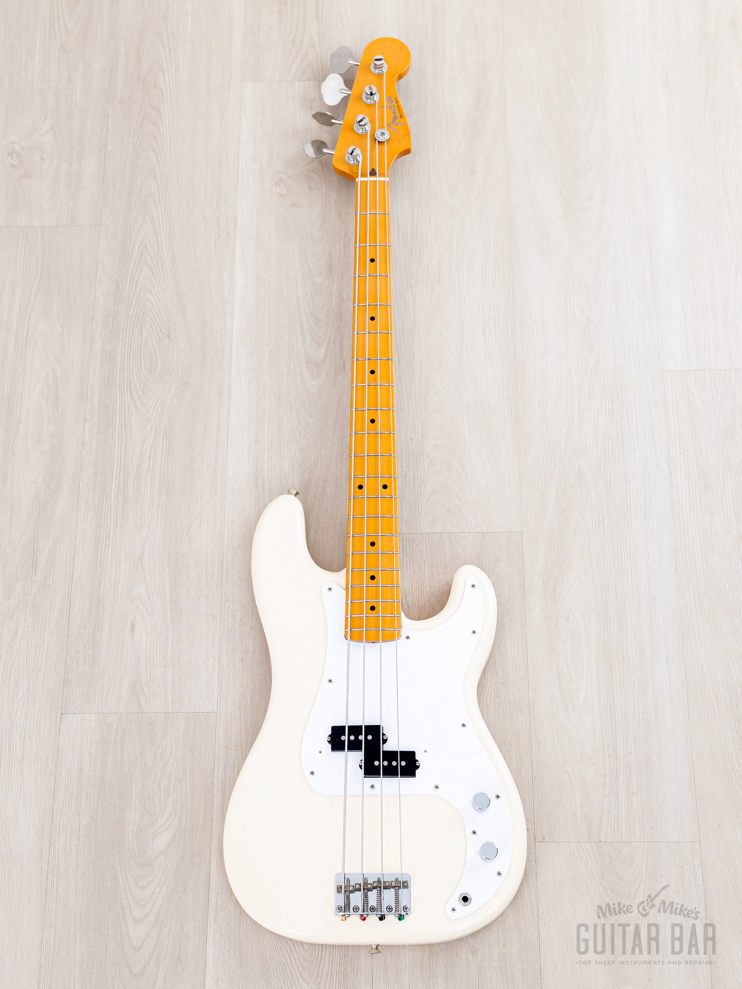 2013 Fender Precision Bass ‘57 Vintage Reissue PB57-US Olympic White w/ USA Pickup, Japan MIJ - Image 2