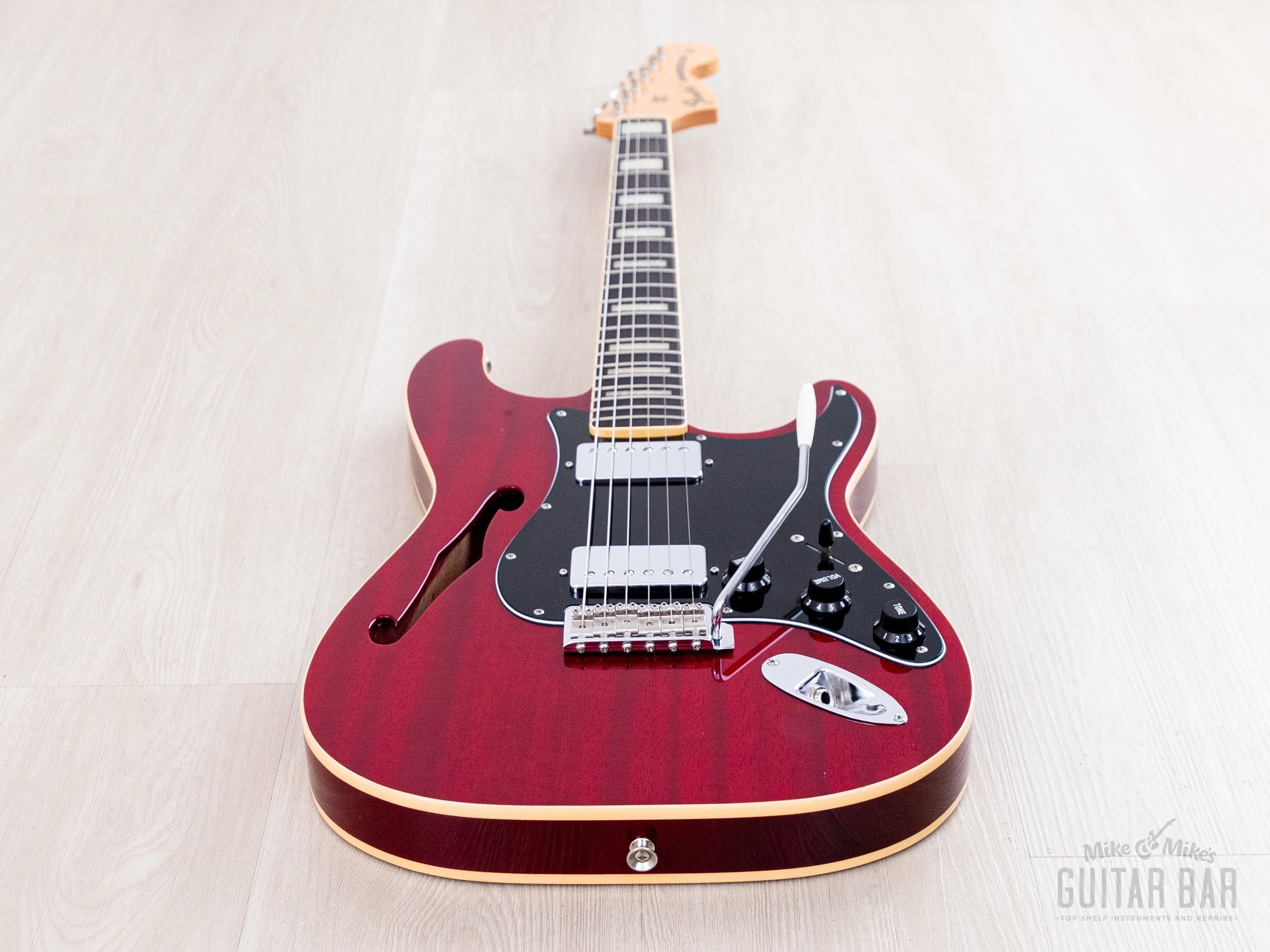 2013 Fender Stratocaster ST/HO/2H Mahogany Semi-Hollow Cherry HH Humbucker-Equipped w/ Case, Japan MIJ - Image 10