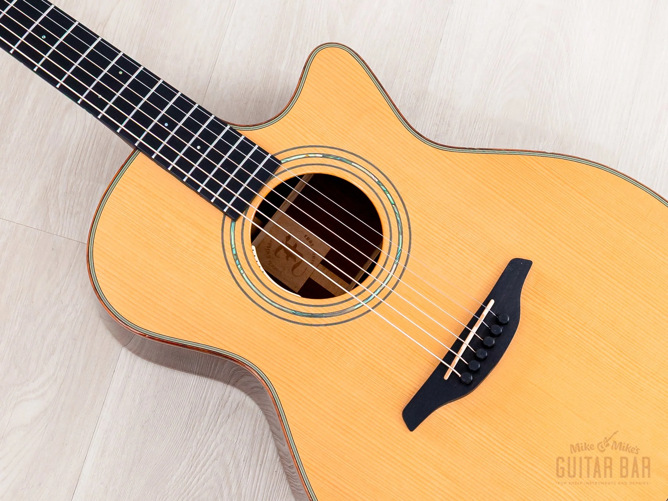 2013 Furch OM23-AGCT Cutaway OM Acoustic Electric Guitar, Adirondack Spruce + Madagascar Rosewood w/ Case, Tags - Image 9