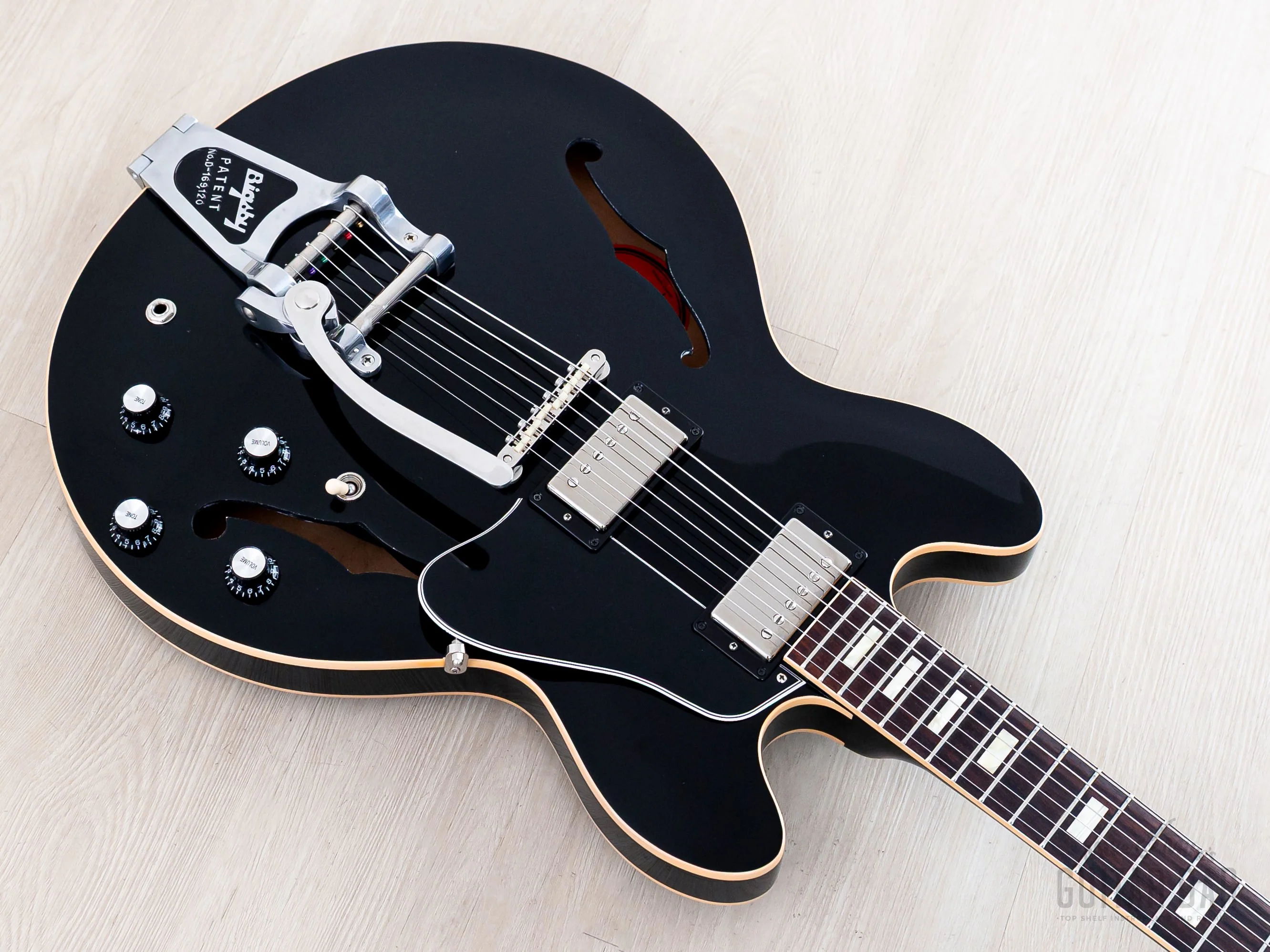 2015 Gibson Memphis ES-330L Humbucker Fully Hollow Thinline Guitar Ebony w/ MHS PAF Humbuckers, CoA & Case - Image 10
