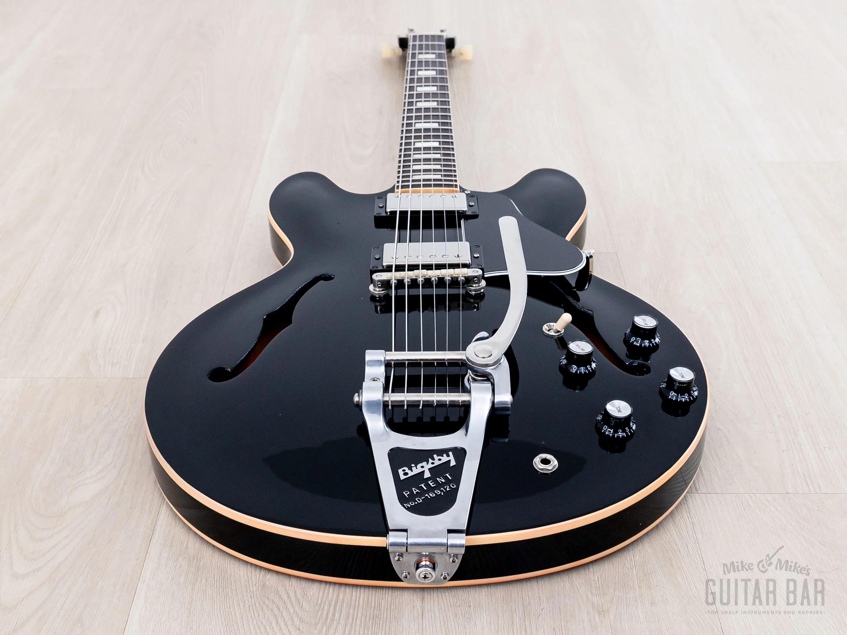 2015 Gibson Memphis ES-330L Humbucker Fully Hollow Thinline Guitar Ebony w/ MHS PAF Humbuckers, CoA & Case - Image 12