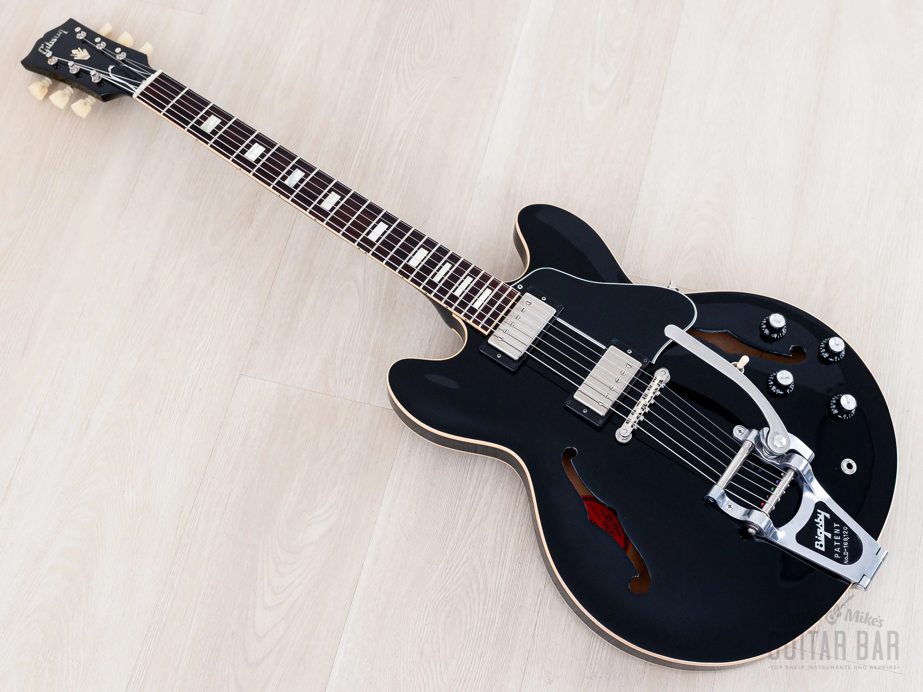 2015 Gibson Memphis ES-330L Humbucker Fully Hollow Thinline Guitar Ebony w/ MHS PAF Humbuckers, CoA & Case - Image 13