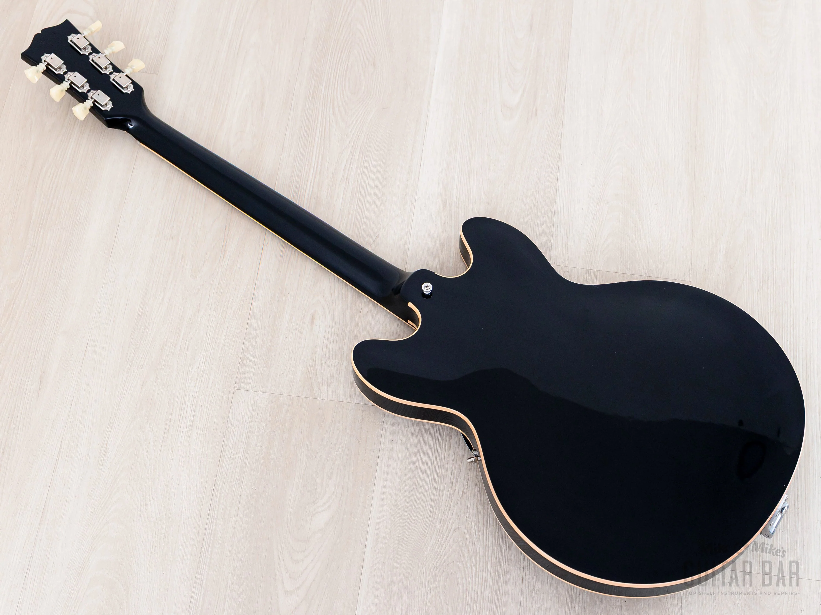 2015 Gibson Memphis ES-330L Humbucker Fully Hollow Thinline Guitar Ebony w/ MHS PAF Humbuckers, CoA & Case - Image 14