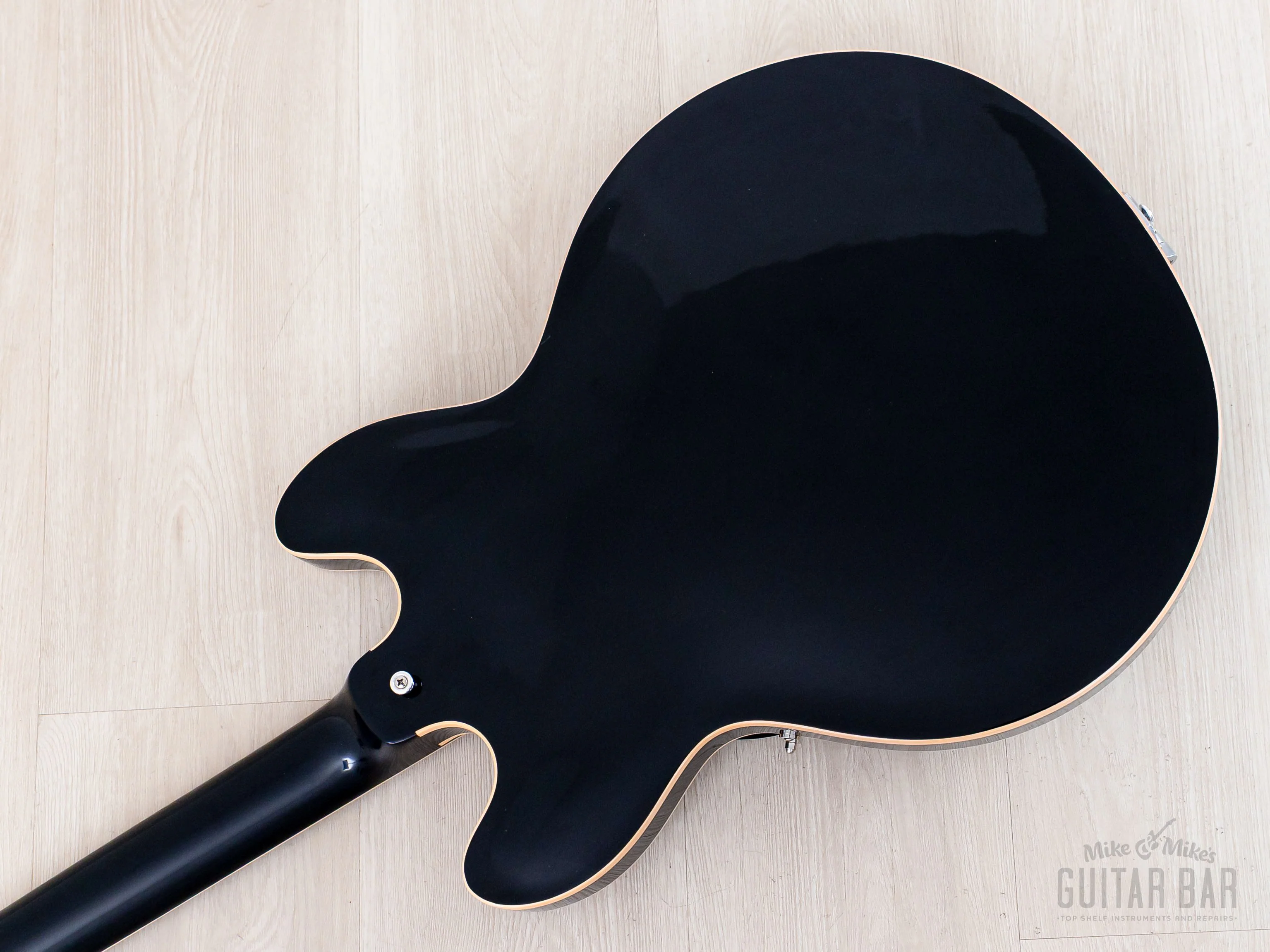 2015 Gibson Memphis ES-330L Humbucker Fully Hollow Thinline Guitar Ebony w/ MHS PAF Humbuckers, CoA & Case - Image 16