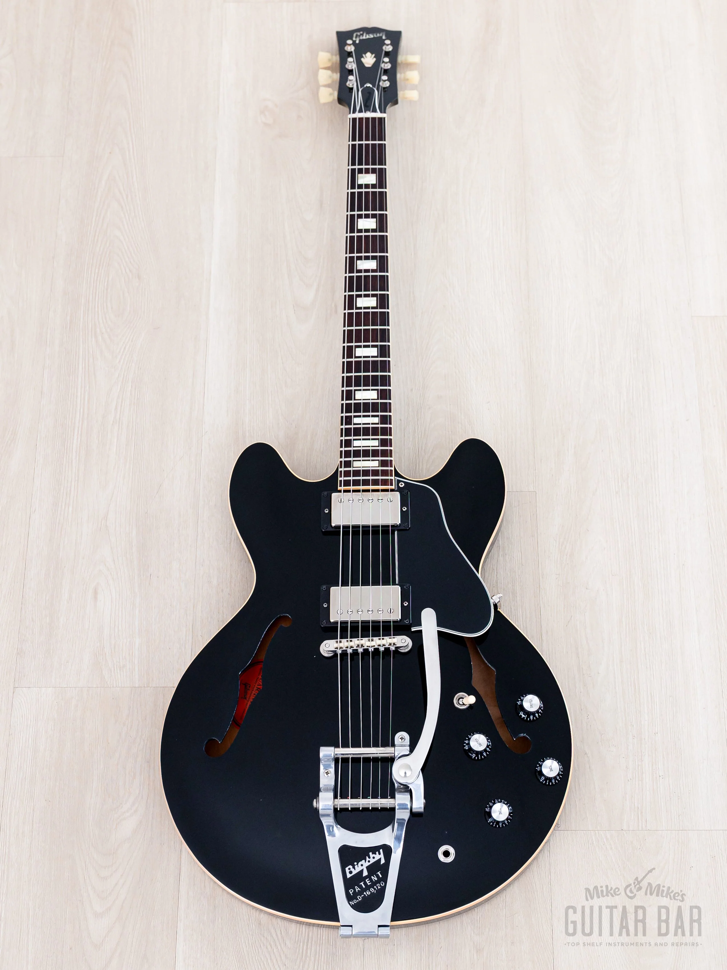 2015 Gibson Memphis ES-330L Humbucker Fully Hollow Thinline Guitar Ebony w/ MHS PAF Humbuckers, CoA & Case - Image 2