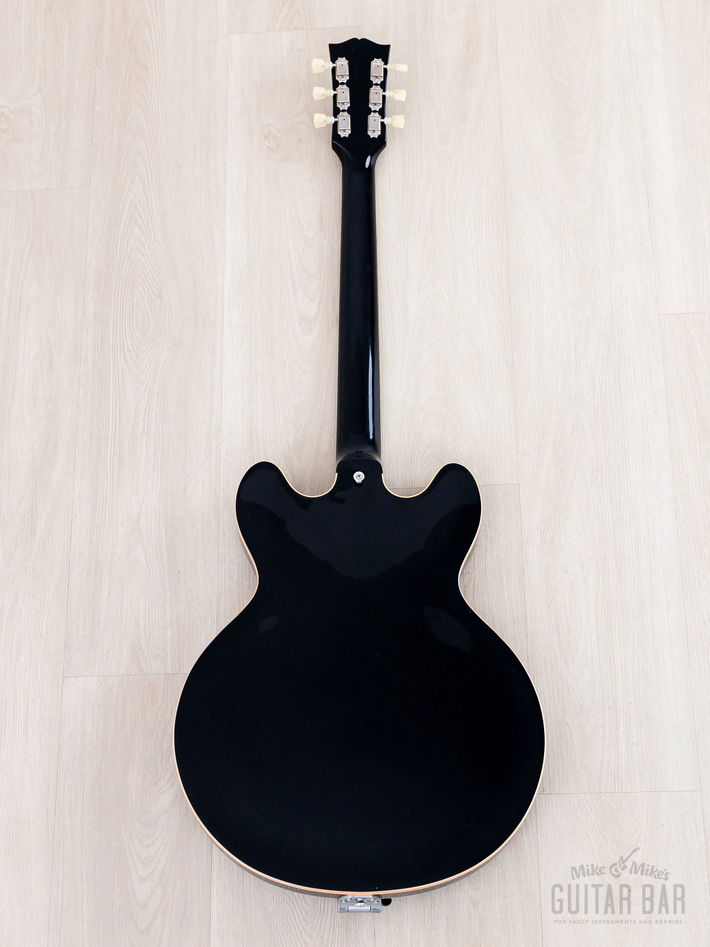 2015 Gibson Memphis ES-330L Humbucker Fully Hollow Thinline Guitar Ebony w/ MHS PAF Humbuckers, CoA & Case - Image 3