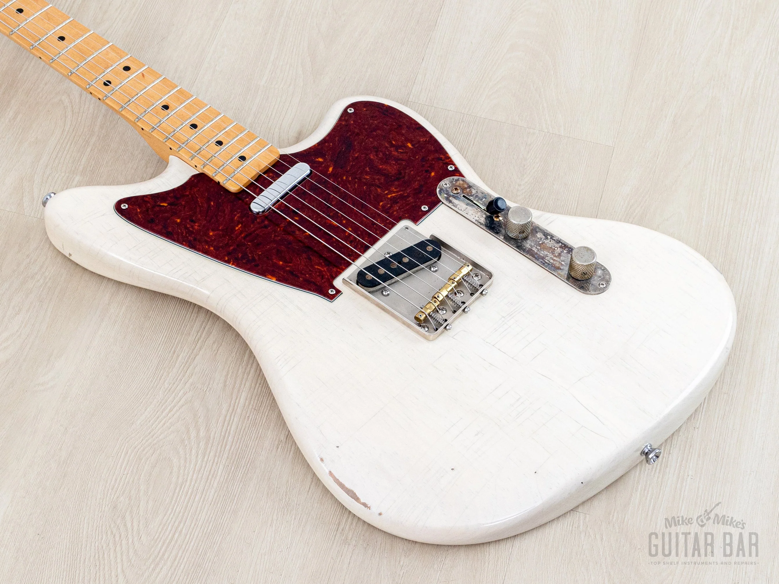 2018 Fender + MJT Telemaster Partscaster Blonde Lacquer Relic, Lightweight Ash w/ Baja 50s Neck, Case - Image 10