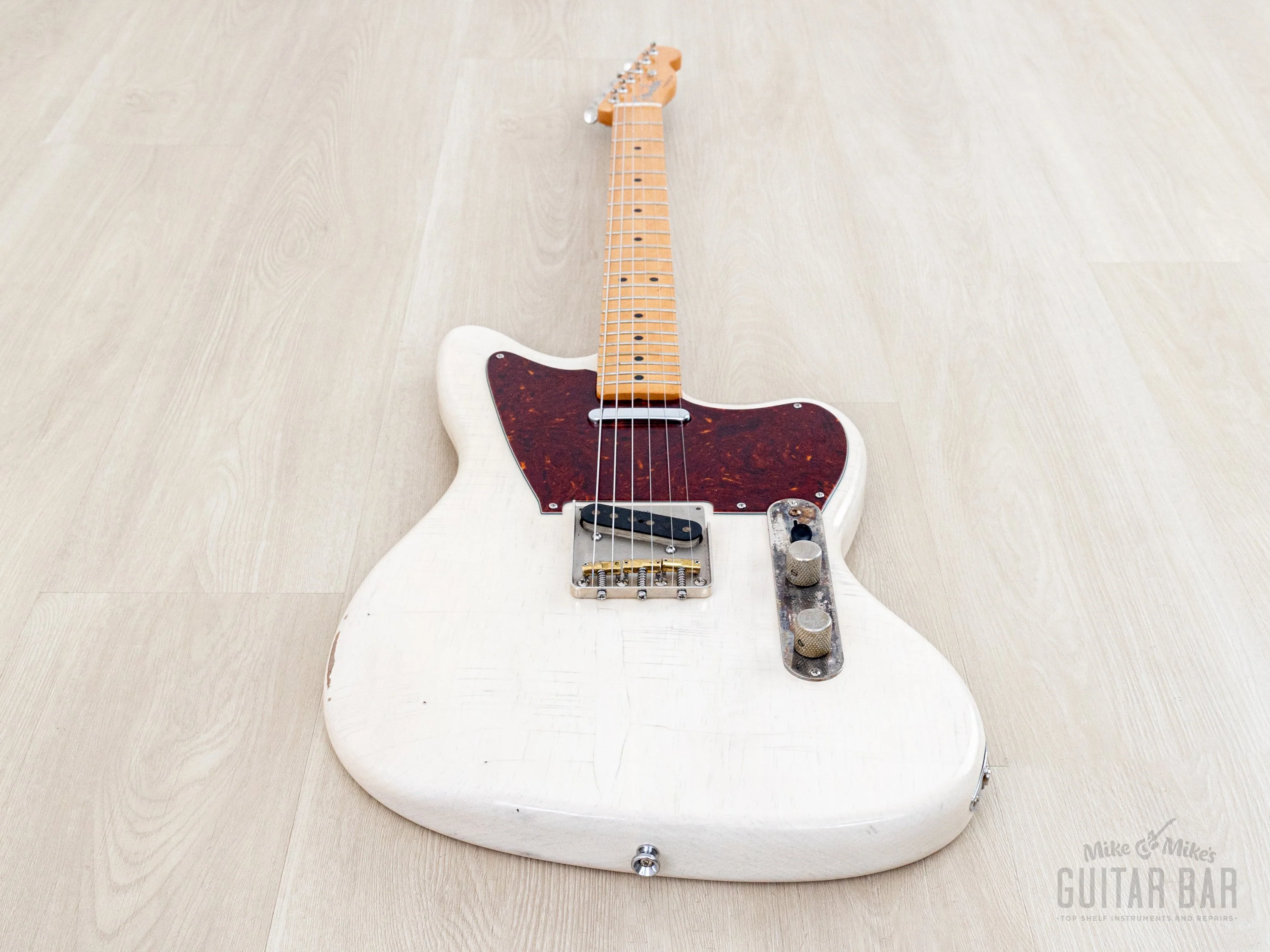 2018 Fender + MJT Telemaster Partscaster Blonde Lacquer Relic, Lightweight Ash w/ Baja 50s Neck, Case - Image 11