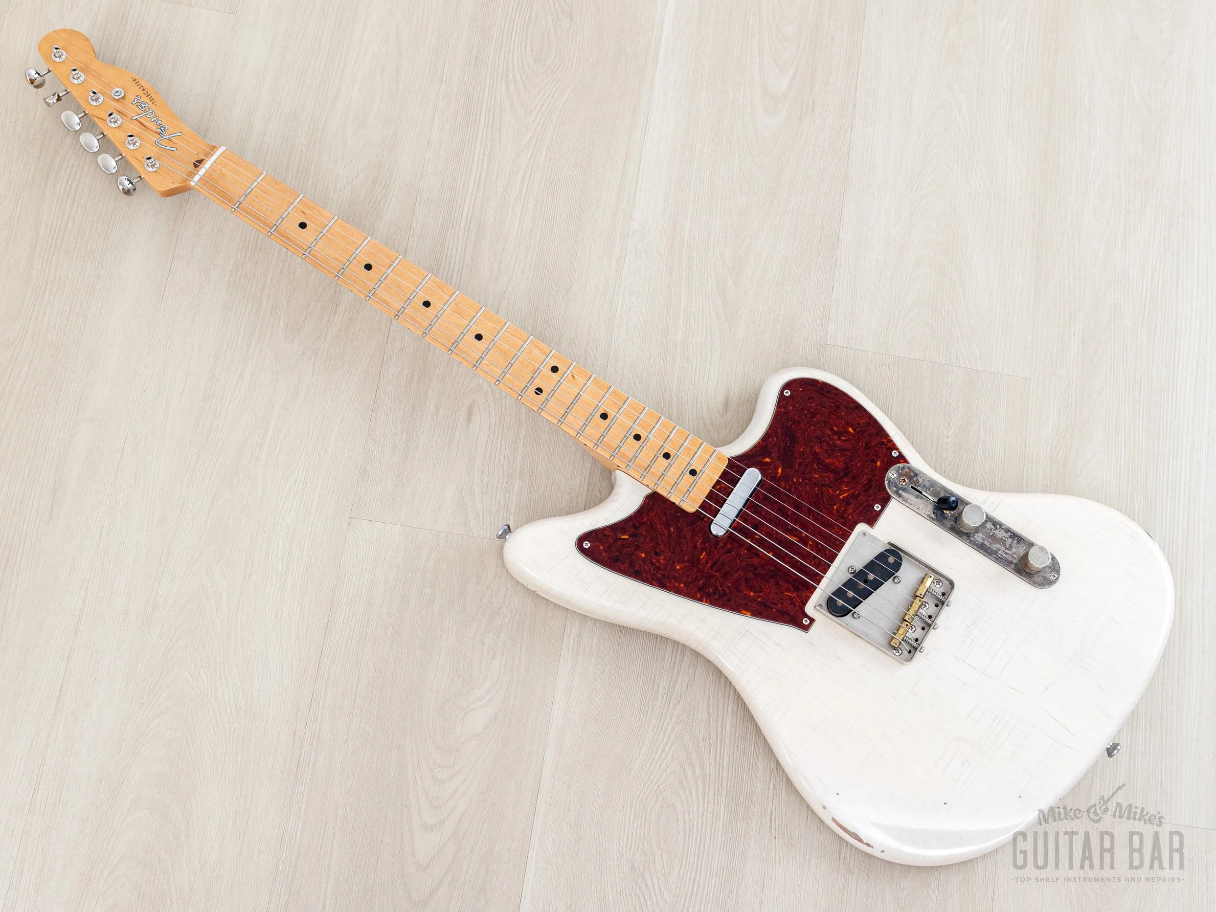 2018 Fender + MJT Telemaster Partscaster Blonde Lacquer Relic, Lightweight Ash w/ Baja 50s Neck, Case - Image 12
