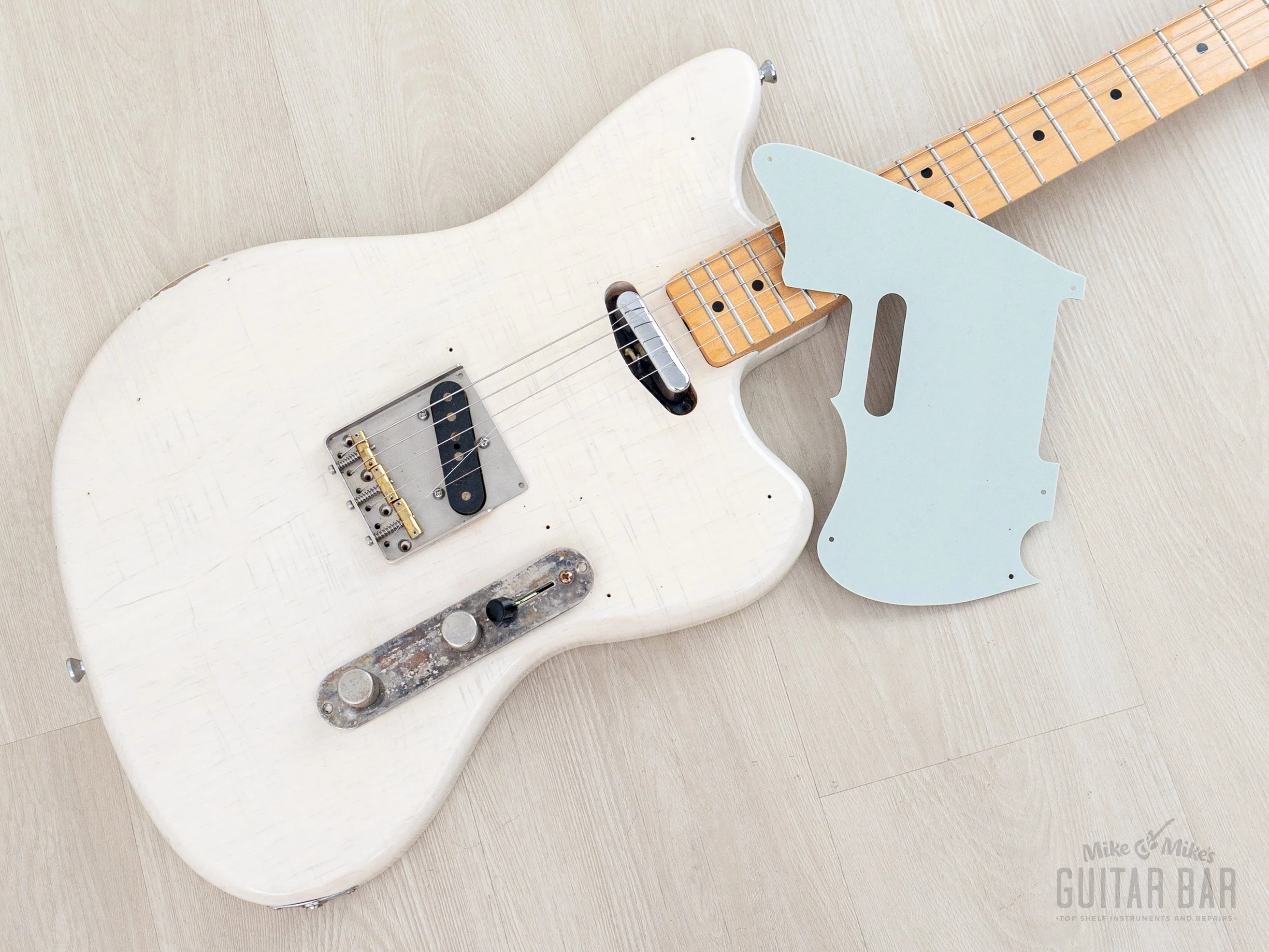 2018 Fender + MJT Telemaster Partscaster Blonde Lacquer Relic, Lightweight Ash w/ Baja 50s Neck, Case - Image 21