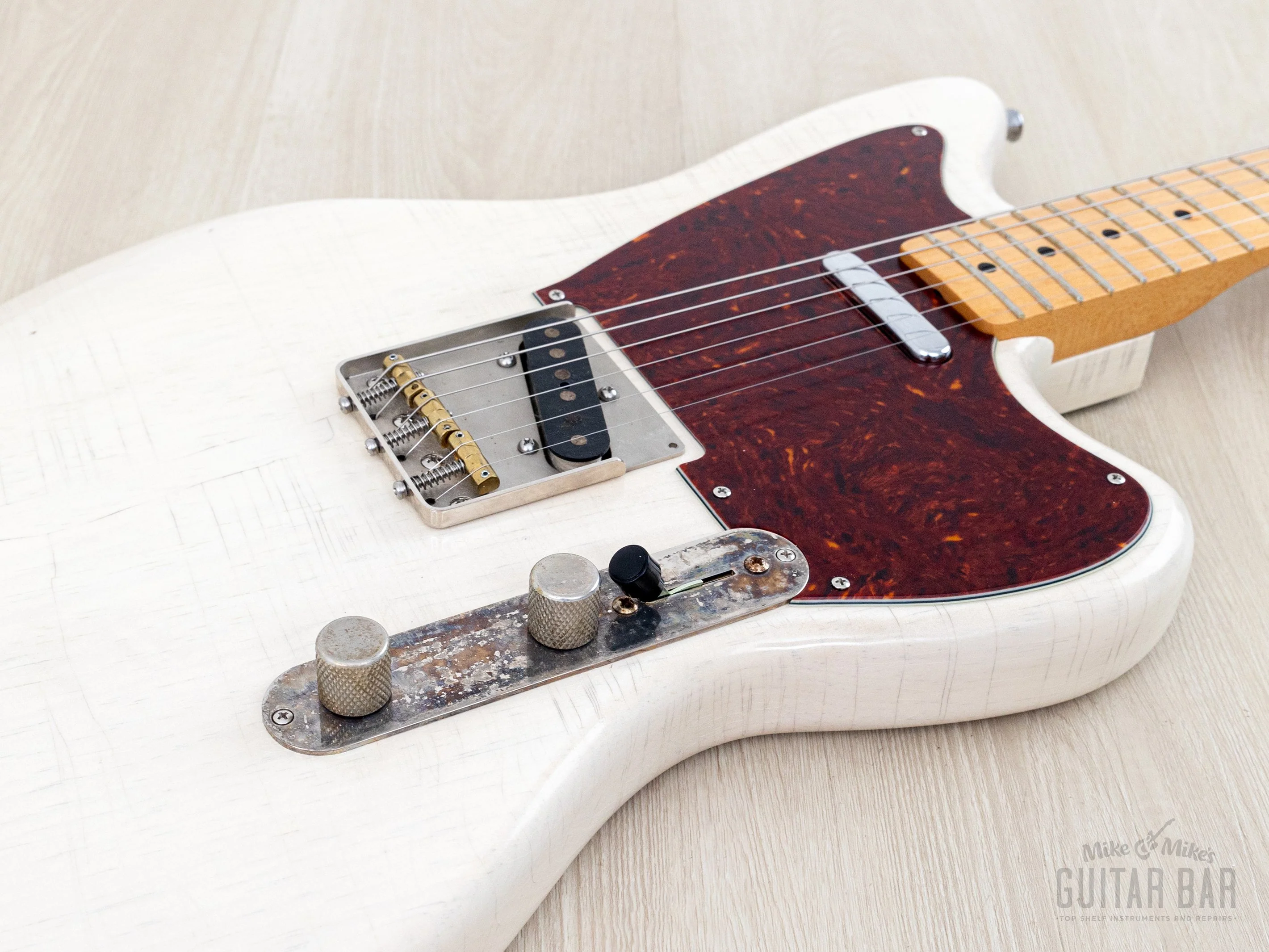 2018 Fender + MJT Telemaster Partscaster Blonde Lacquer Relic, Lightweight Ash w/ Baja 50s Neck, Case - Image 6