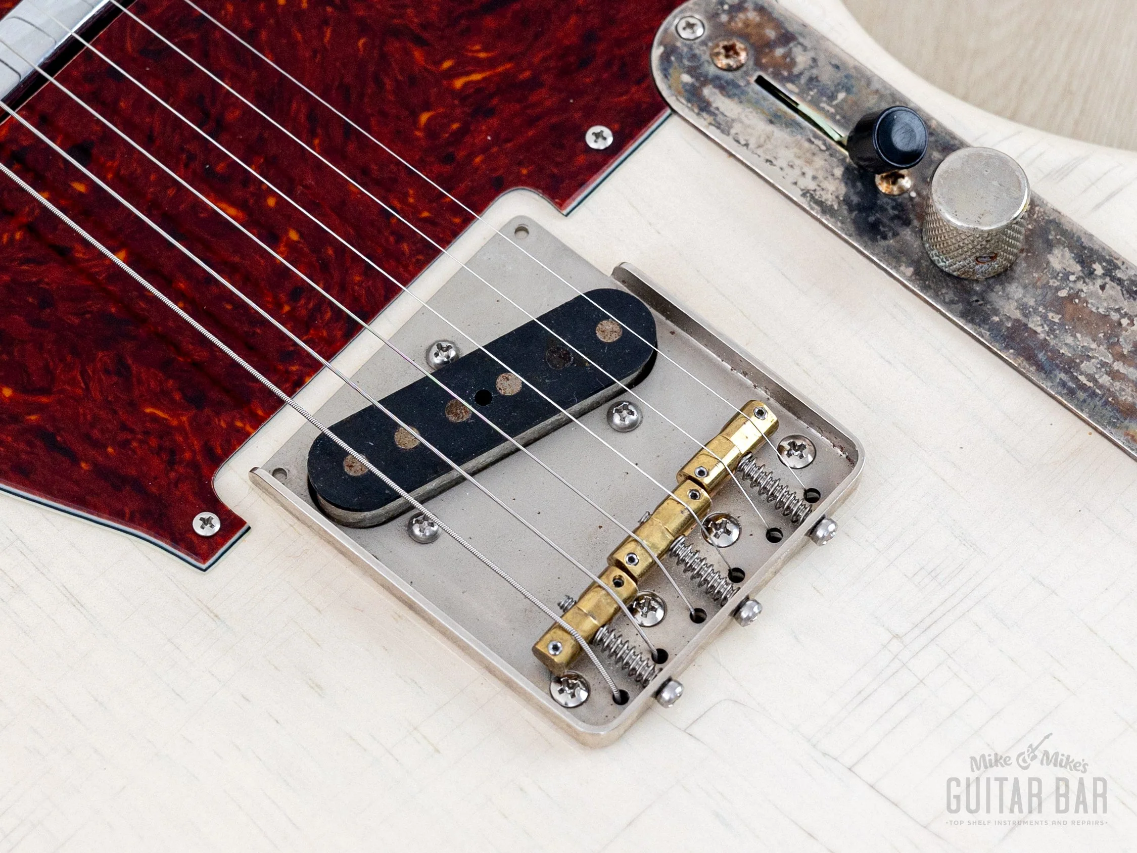 2018 Fender + MJT Telemaster Partscaster Blonde Lacquer Relic, Lightweight Ash w/ Baja 50s Neck, Case - Image 8