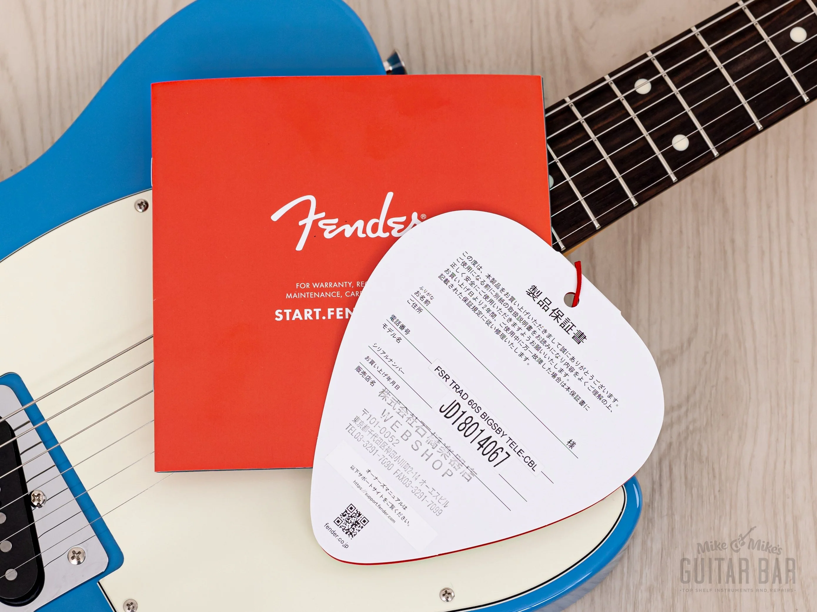 2018 Fender Traditional 60s Telecaster FSR w/ Bigsby B5F California Blue, Japan MIJ - Image 17