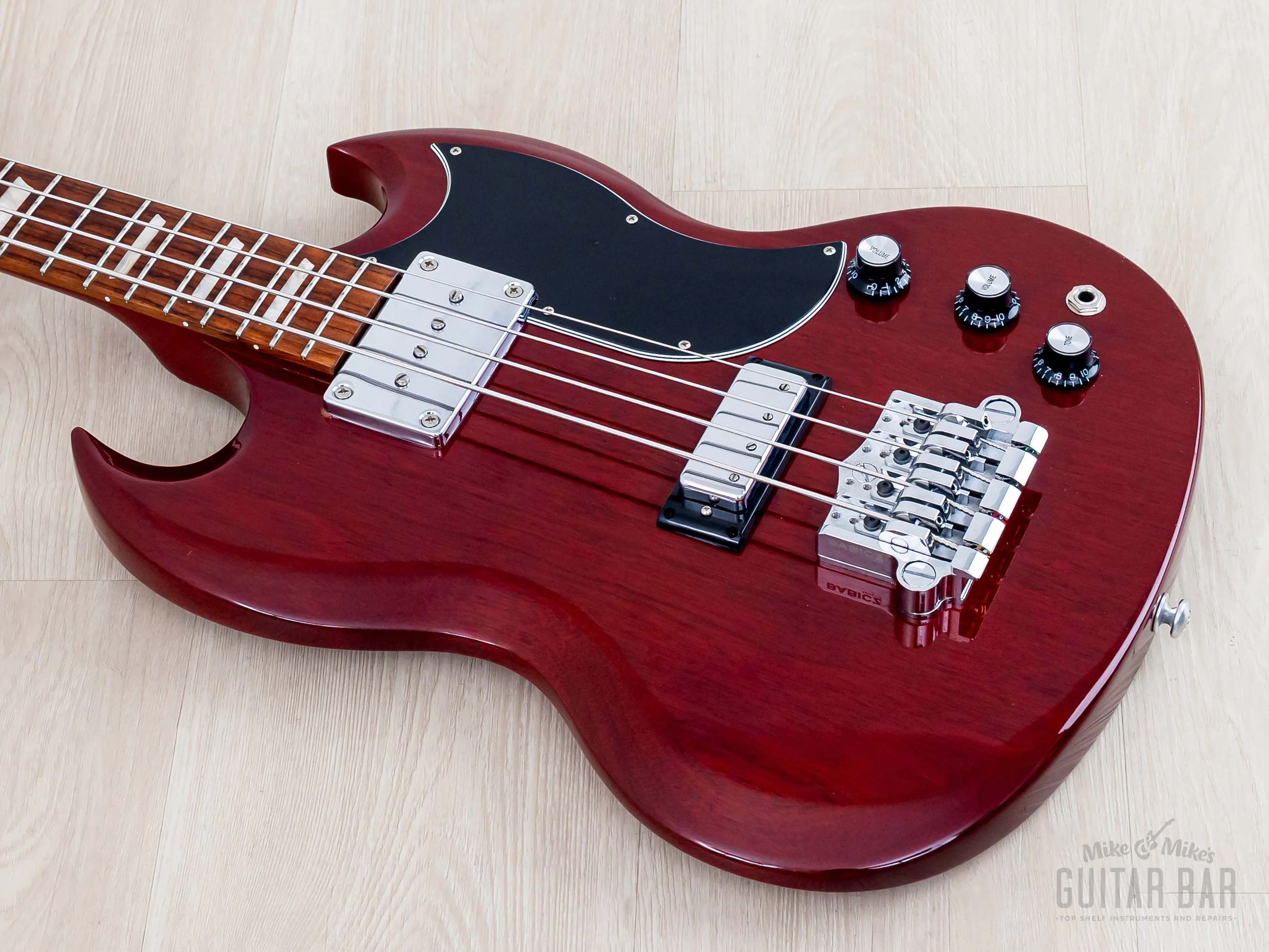 2018 Gibson SG Standard Bass Vintage Reissue EB-3 Gloss Cherry, Near-Mint w/ Case & Hangtags, Yamano - Image 10