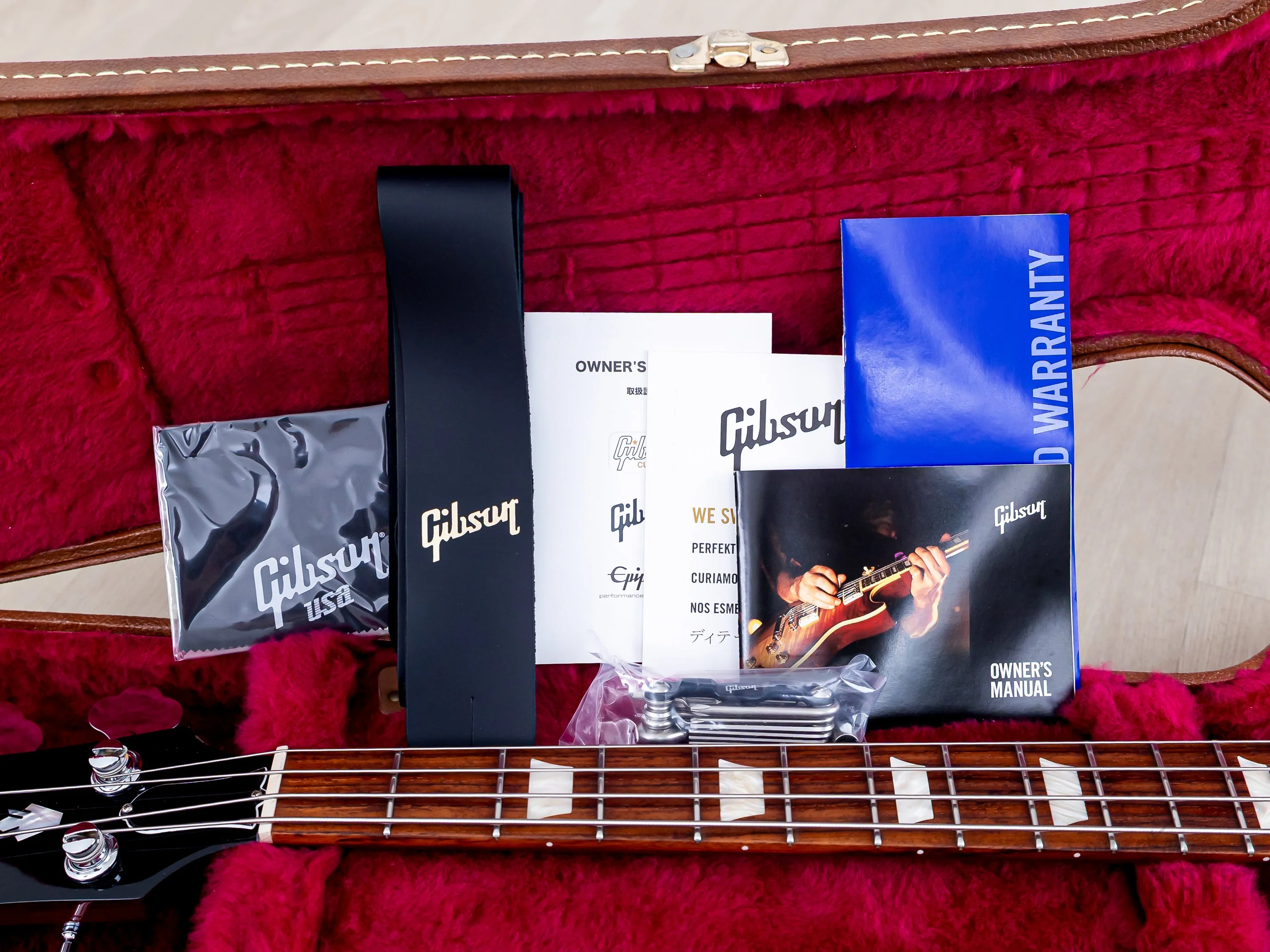 2018 Gibson SG Standard Bass Vintage Reissue EB-3 Gloss Cherry, Near-Mint w/ Case & Hangtags, Yamano - Image 16