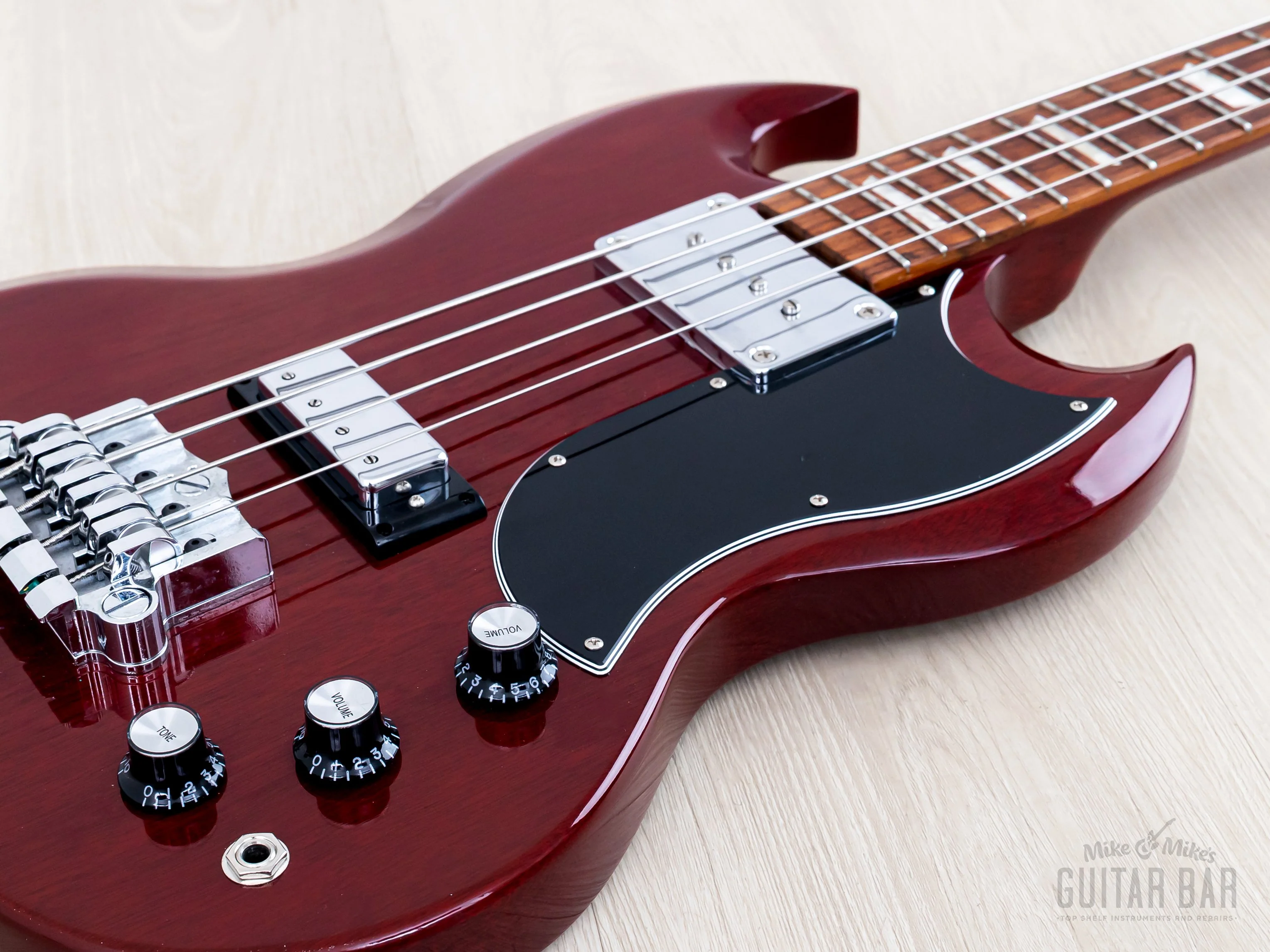 2018 Gibson SG Standard Bass Vintage Reissue EB-3 Gloss Cherry, Near-Mint w/ Case & Hangtags, Yamano - Image 6