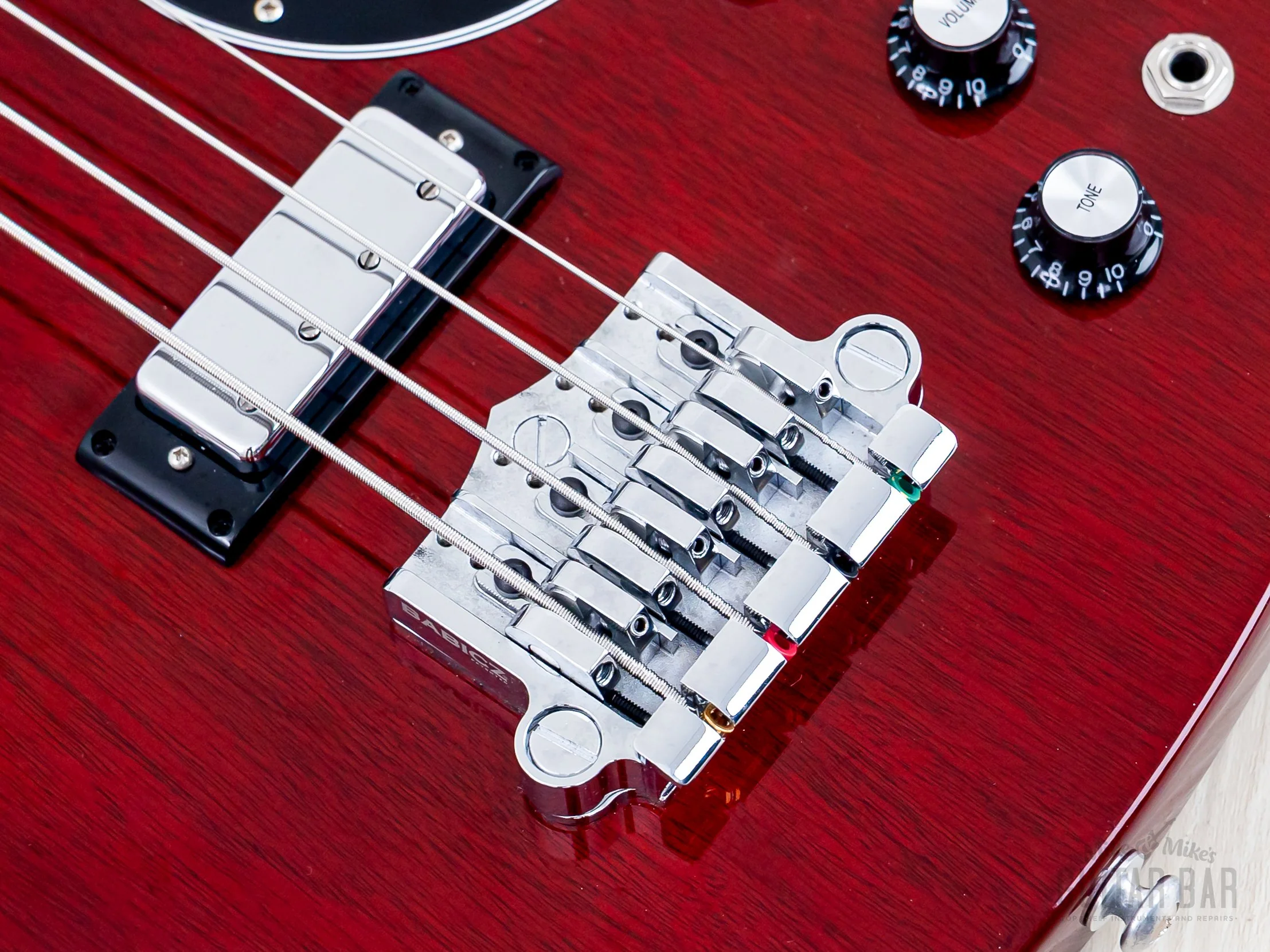 2018 Gibson SG Standard Bass Vintage Reissue EB-3 Gloss Cherry, Near-Mint w/ Case & Hangtags, Yamano - Image 8