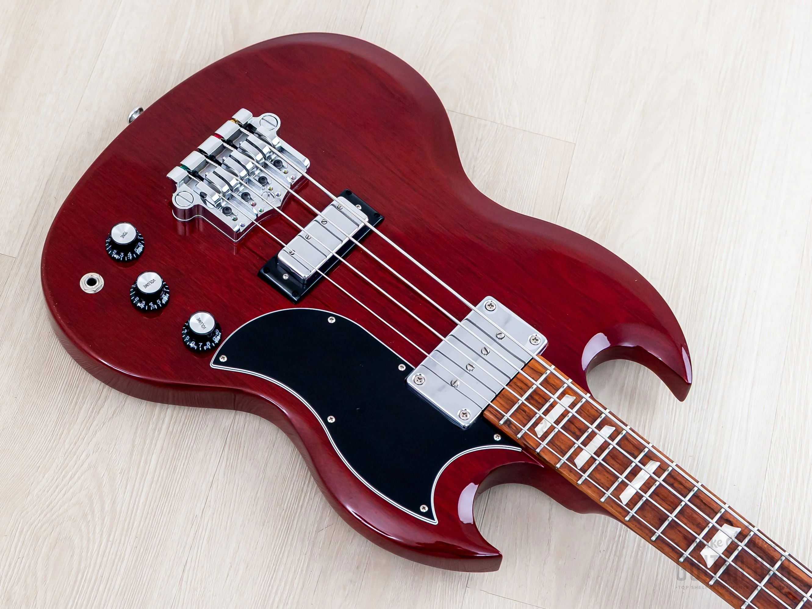 2018 Gibson SG Standard Bass Vintage Reissue EB-3 Gloss Cherry, Near-Mint w/ Case & Hangtags, Yamano - Image 9