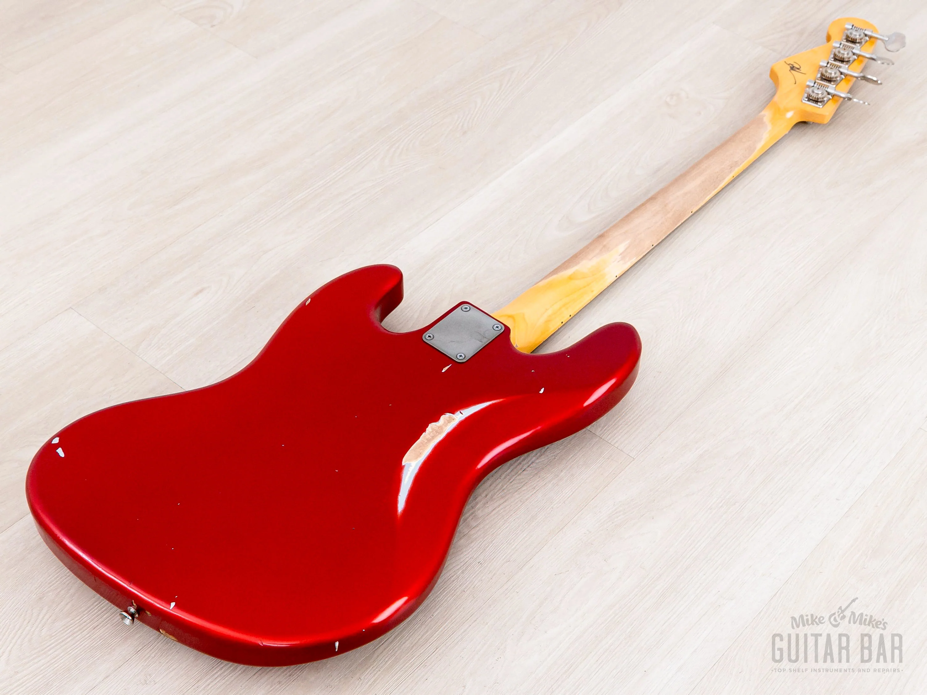 2018 Nash Guitars JB63 Jazz Bass Candy Apple Red Medium Aging, Mint w/ Lollar Pickups, Case, Hangtag - Image 13