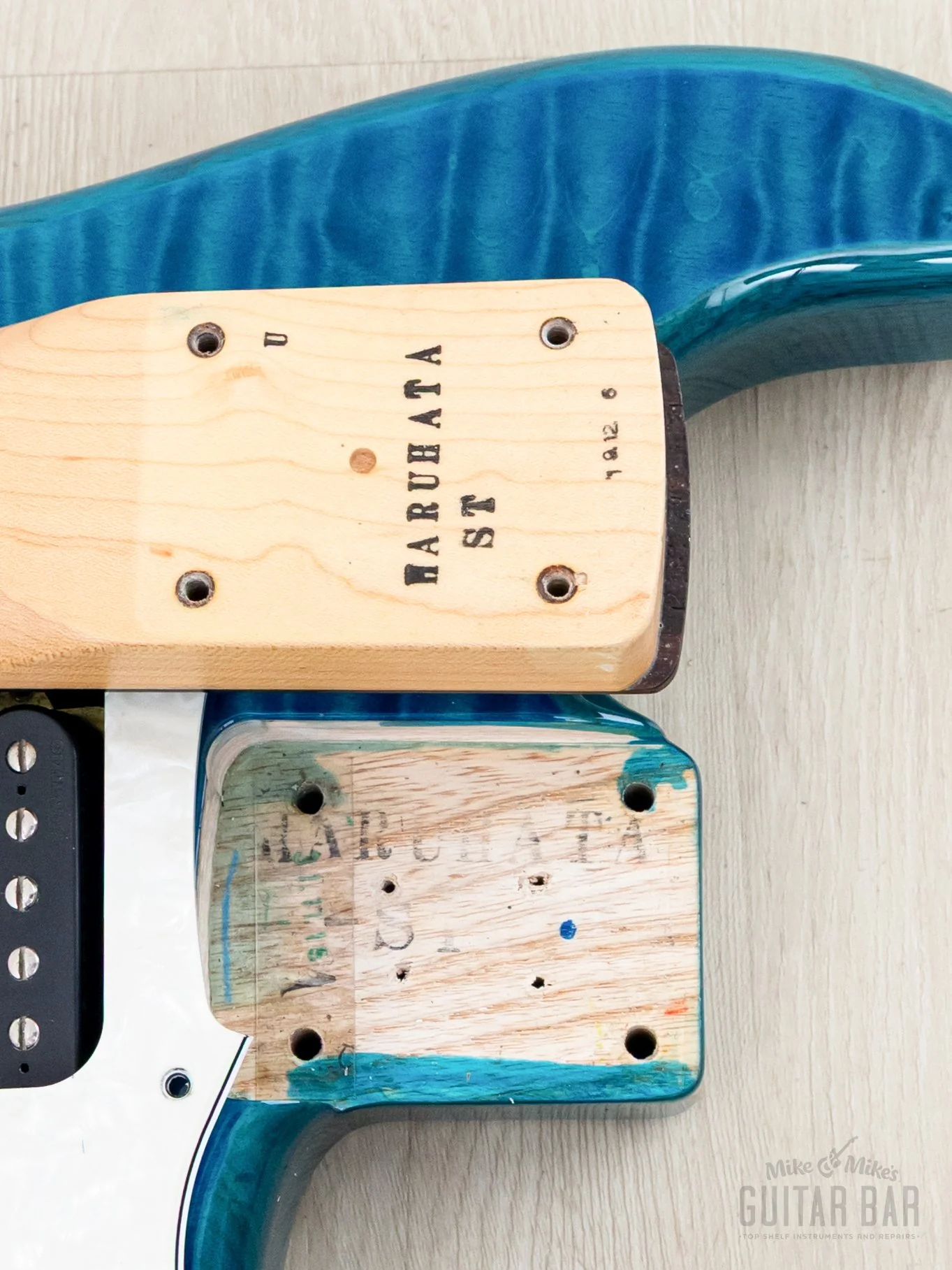 2019 Fender Michiya Haruhata Stratocaster HSH Quilt Top Caribbean Blue w/ Floyd Rose & Suhr Thornbucker, Japan MIJ - Image 16