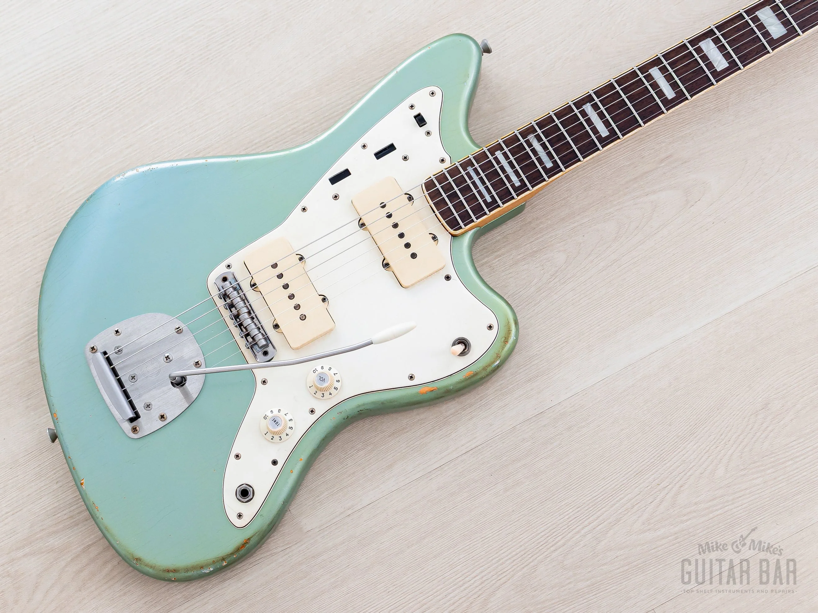 2020 Danocaster Offset Ice Blue + Headstock w/ Blocks & Binding, Mastery & StayTrem, Case