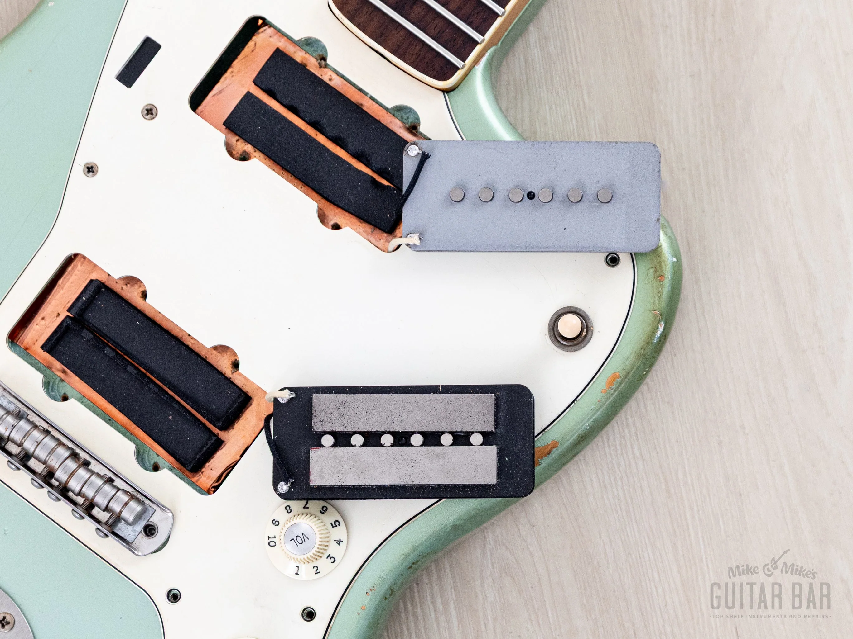 2020 Danocaster Offset Ice Blue + Headstock w/ Blocks & Binding, Mastery & StayTrem, Case - Image 21