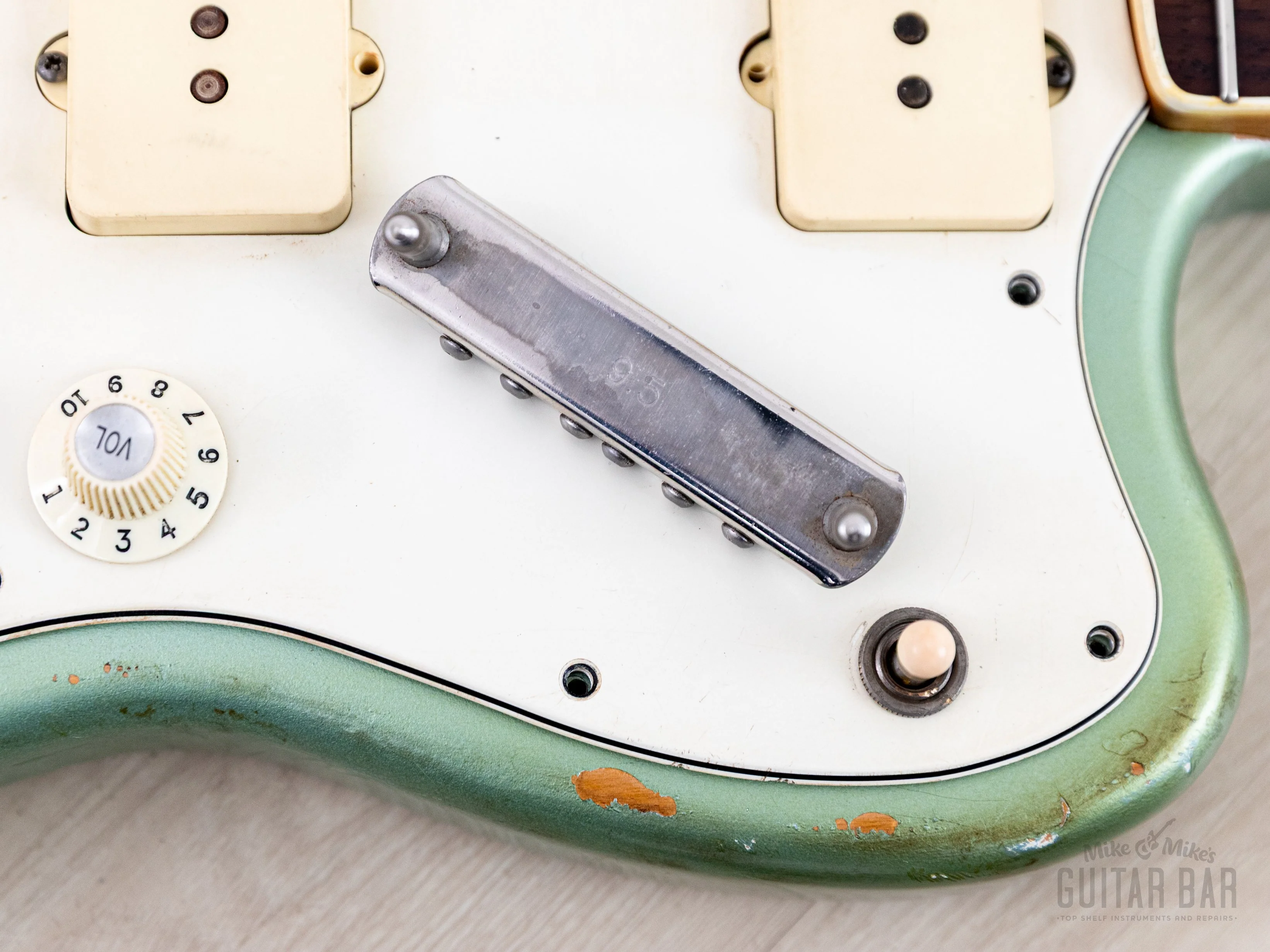 2020 Danocaster Offset Ice Blue + Headstock w/ Blocks & Binding, Mastery & StayTrem, Case - Image 22