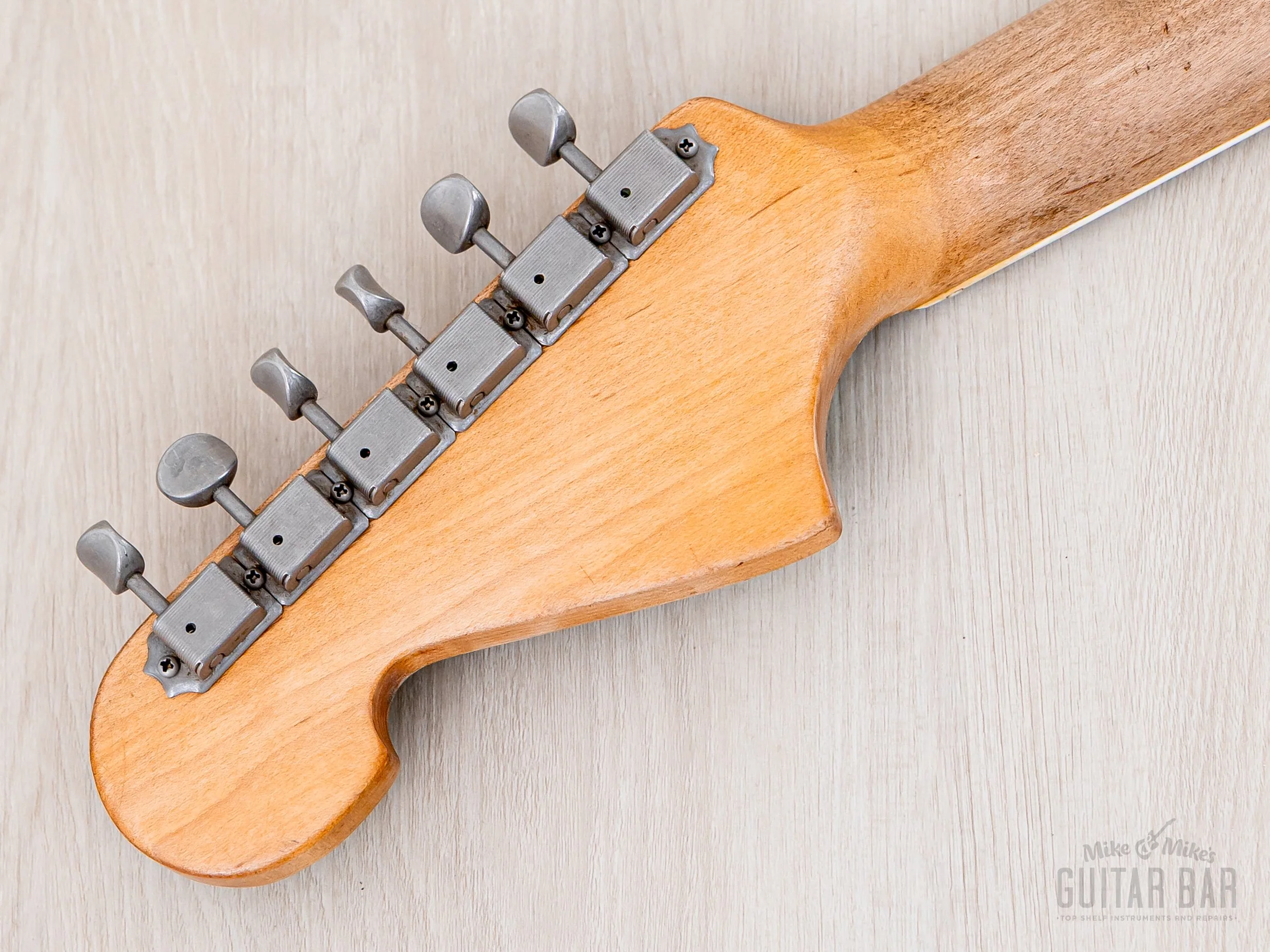 2020 Danocaster Offset Ice Blue + Headstock w/ Blocks & Binding, Mastery & StayTrem, Case - Image 5