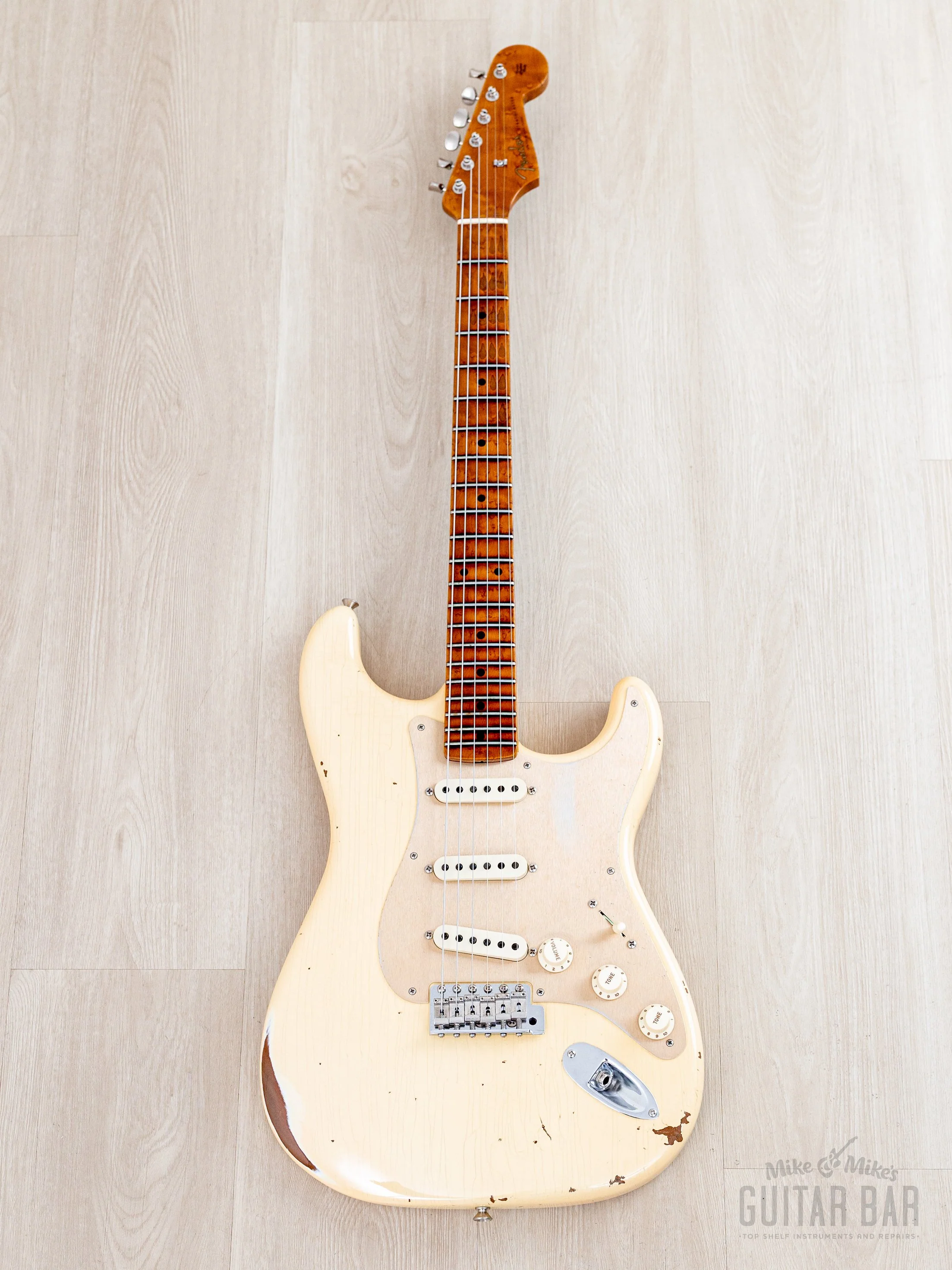 2020 Fender Custom Shop NAMM ‘17 Limited Edition 1956 Stratocaster Roasted Relic White w/ Case, CoA - Image 2