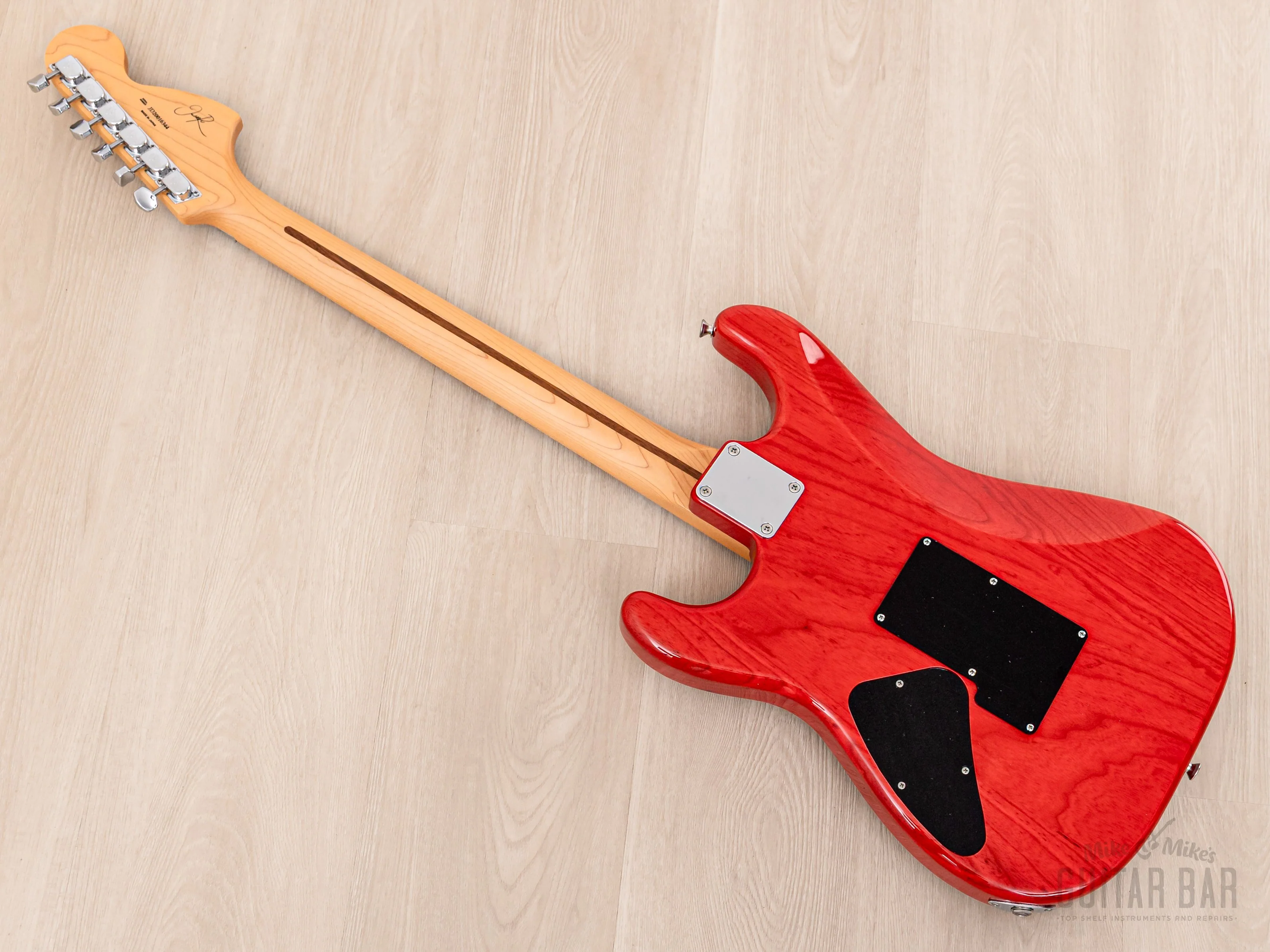 2020 Fender Michiya Haruhata Stratocaster HSH Flame Top Transparent Pink w/ Floyd Rose & Tags, Japan MIJ - Image 13