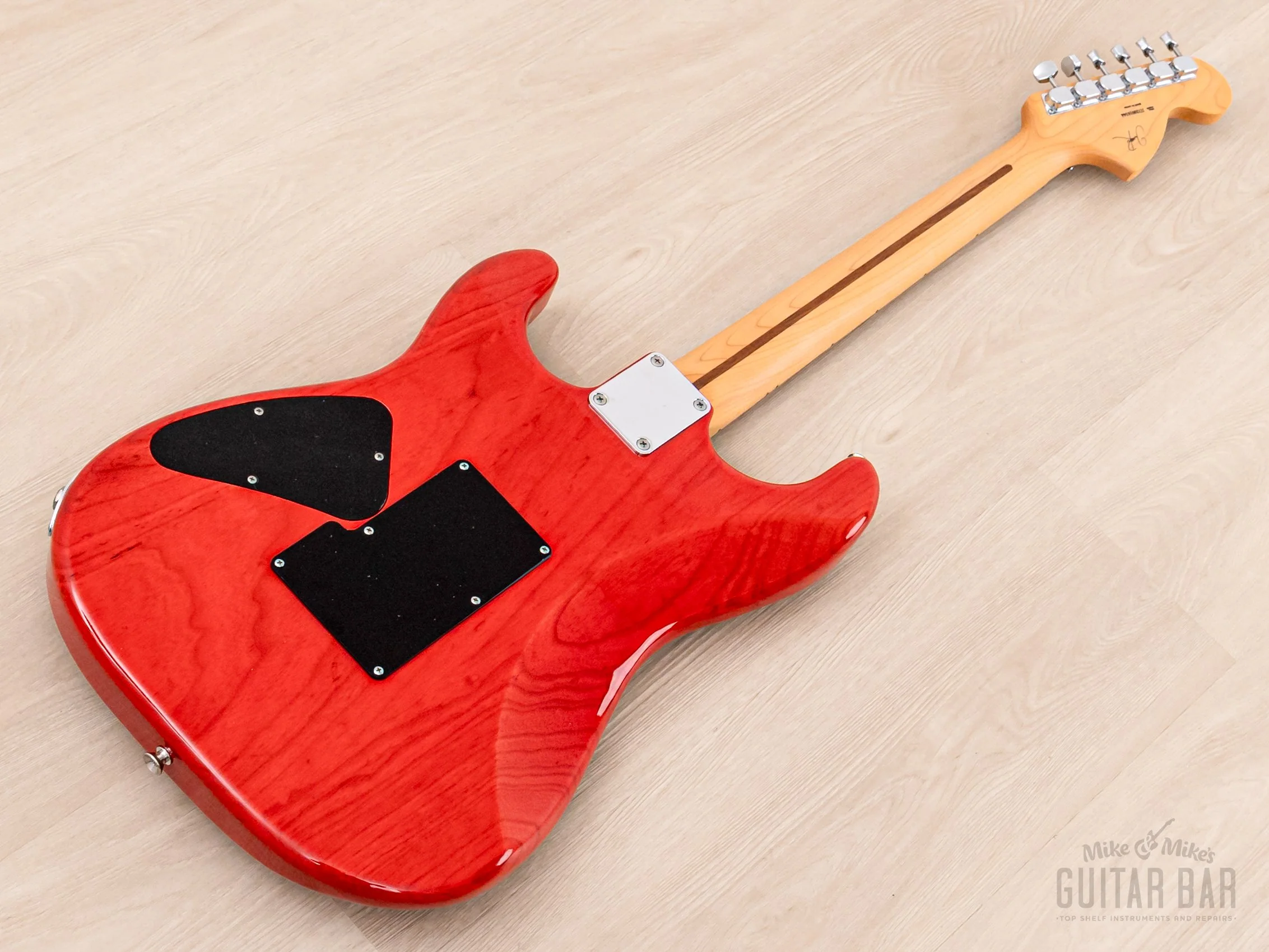 2020 Fender Michiya Haruhata Stratocaster HSH Flame Top Transparent Pink w/ Floyd Rose & Tags, Japan MIJ - Image 14