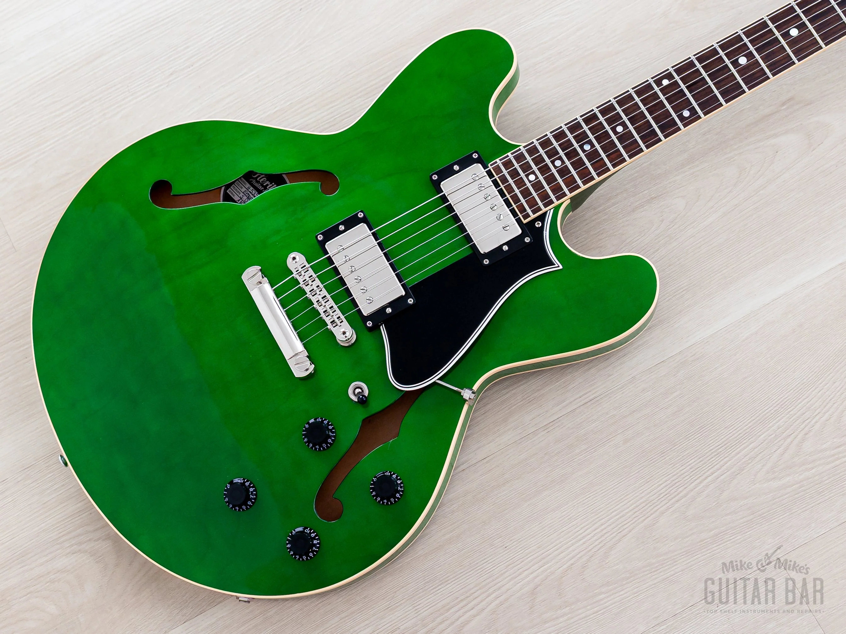 2020 Heritage H-535 Semi-Hollow Guitar Emerald Green w/ Seymour Duncan SH-1 '59 PAFs, Case & Tag, Kalamazoo