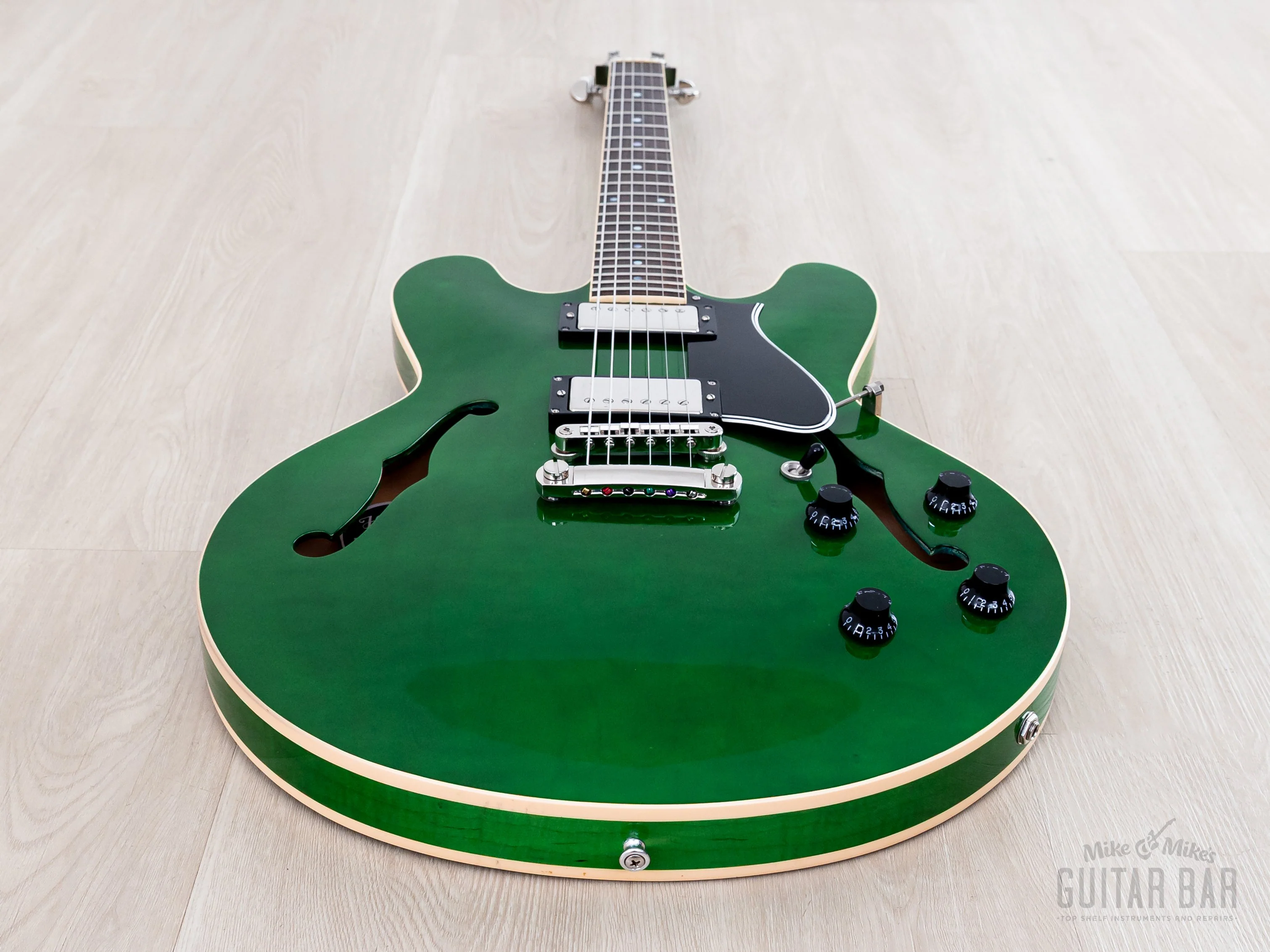 2020 Heritage H-535 Semi-Hollow Guitar Emerald Green w/ Seymour Duncan SH-1 '59 PAFs, Case & Tag, Kalamazoo - Image 11