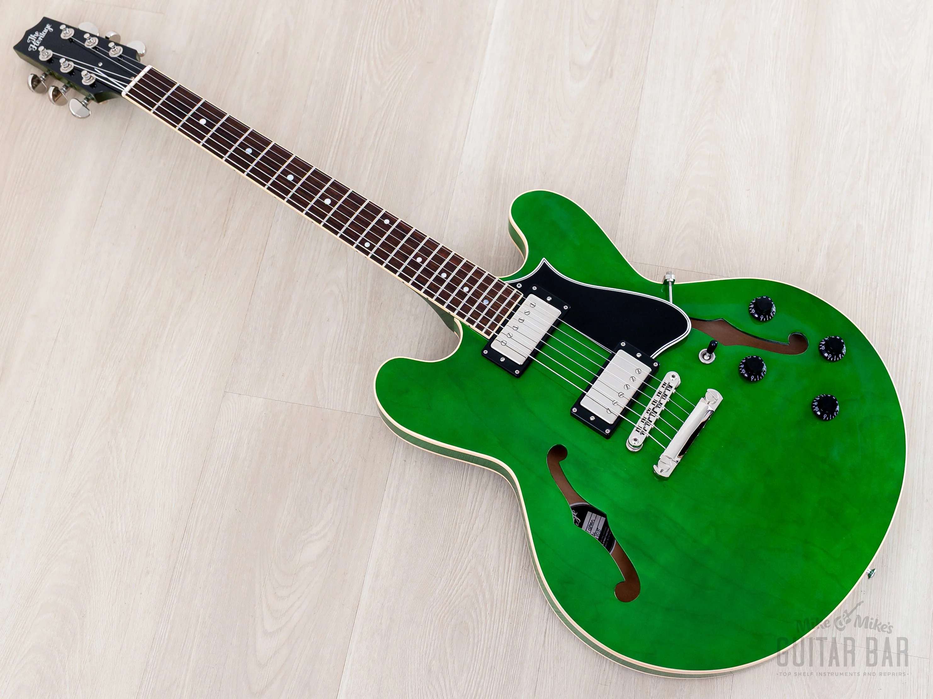 2020 Heritage H-535 Semi-Hollow Guitar Emerald Green w/ Seymour Duncan SH-1 '59 PAFs, Case & Tag, Kalamazoo - Image 12