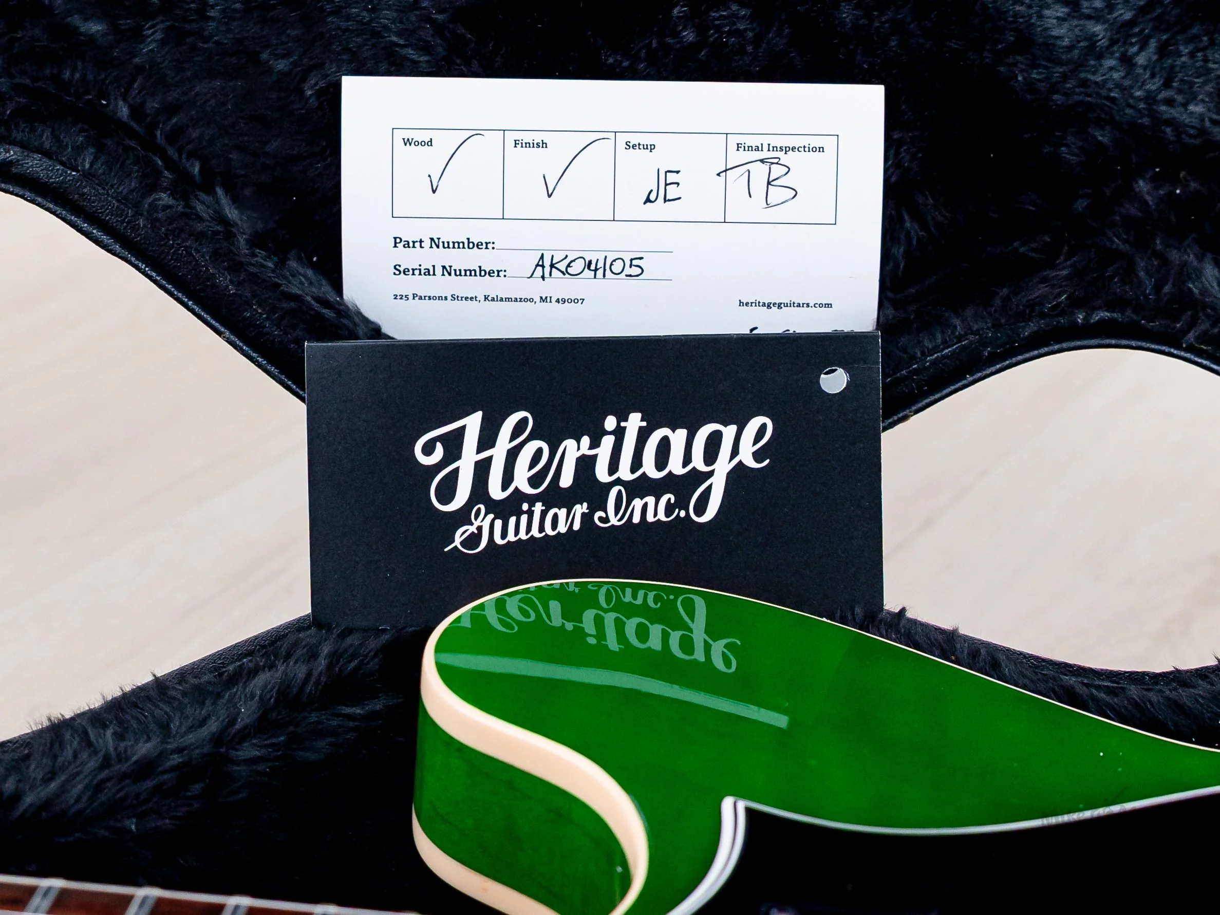 2020 Heritage H-535 Semi-Hollow Guitar Emerald Green w/ Seymour Duncan SH-1 '59 PAFs, Case & Tag, Kalamazoo - Image 20