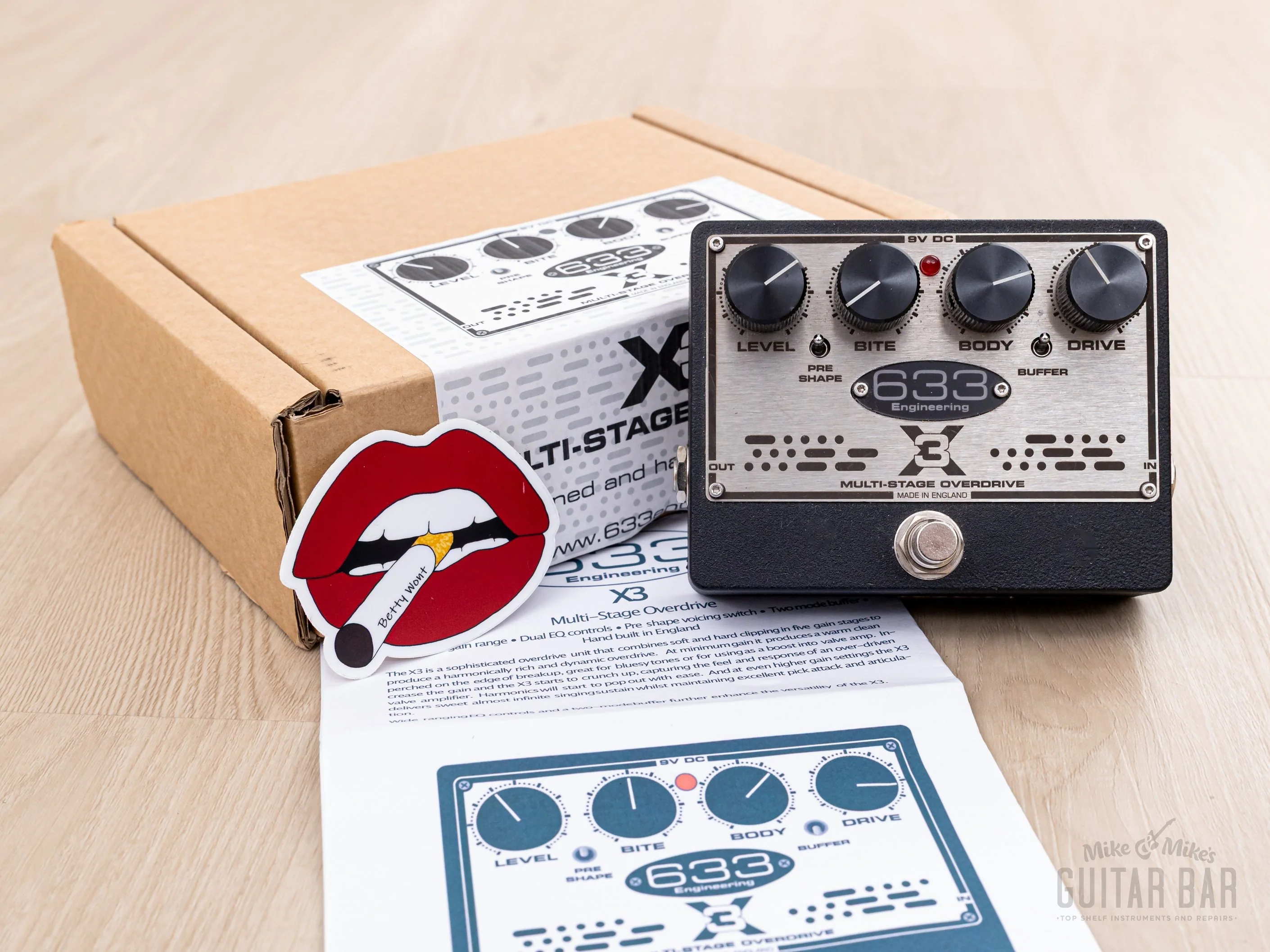 2021 633 Engineering X3 Multi-Stage Overdrive Guitar Effects Pedal w/ Box, Paperwork